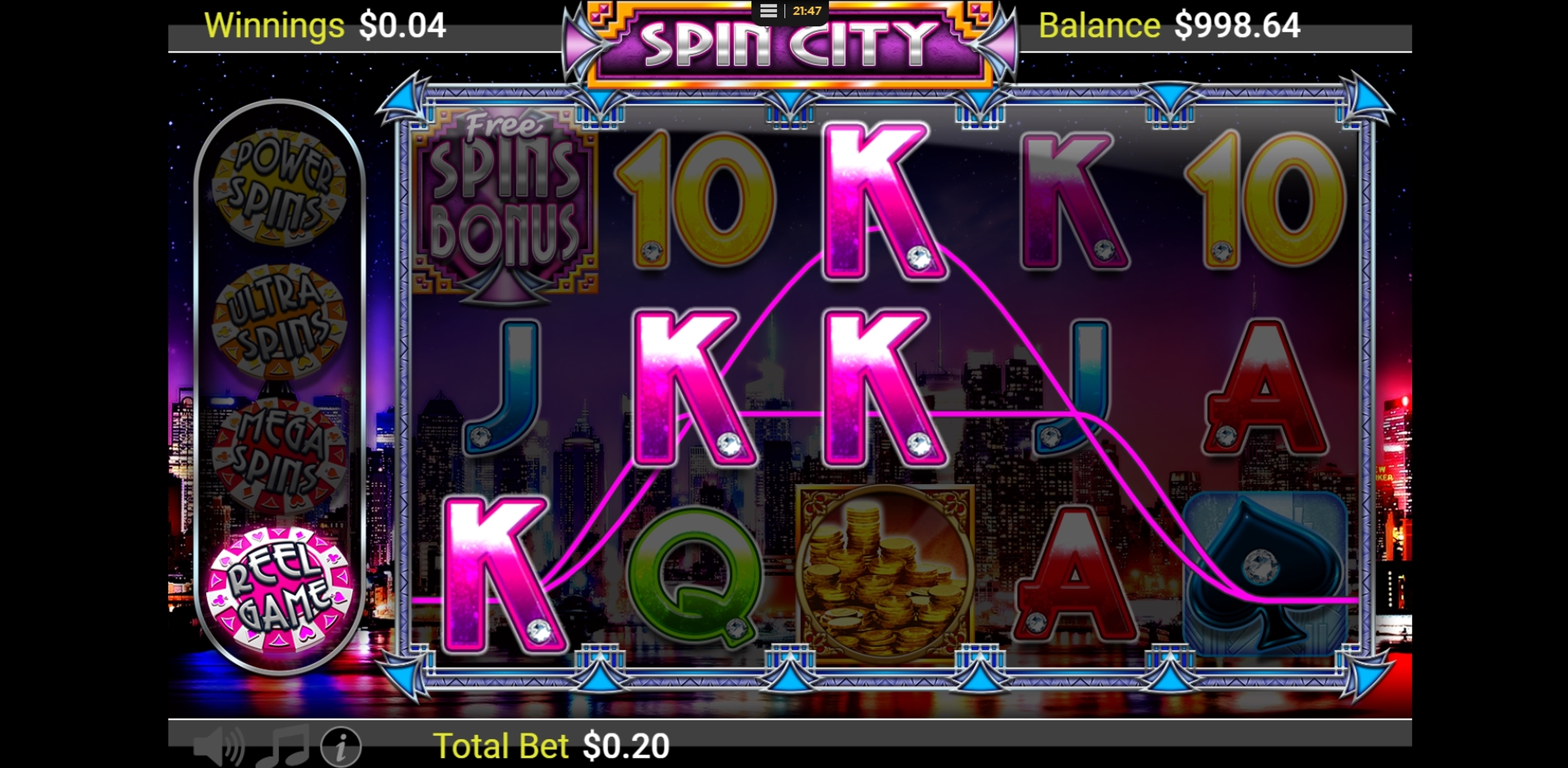 Win Money in Free Spin City Free Slot Game by Betdigital