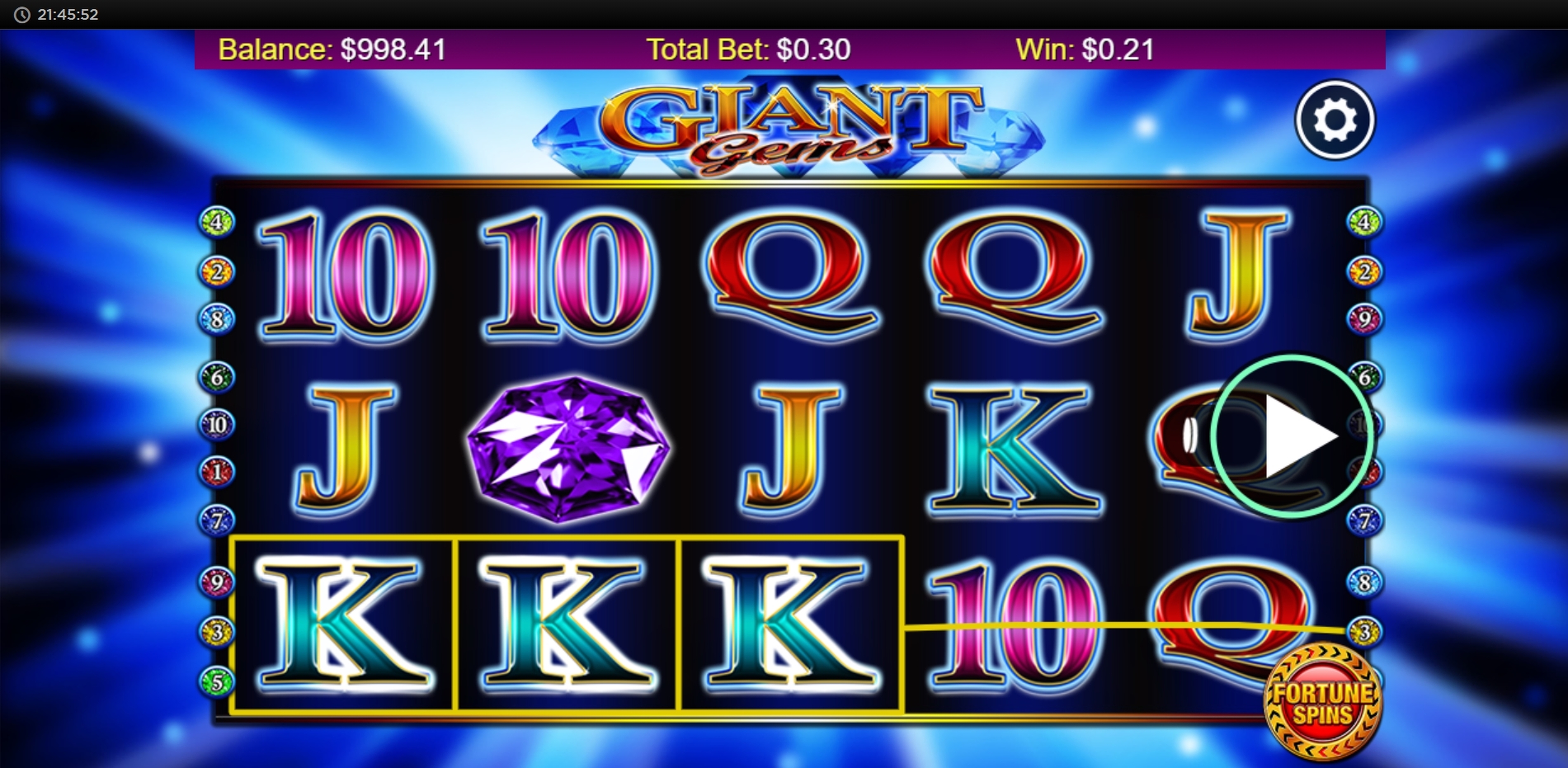 Win Money in Giant Gems Free Slot Game by Betdigital