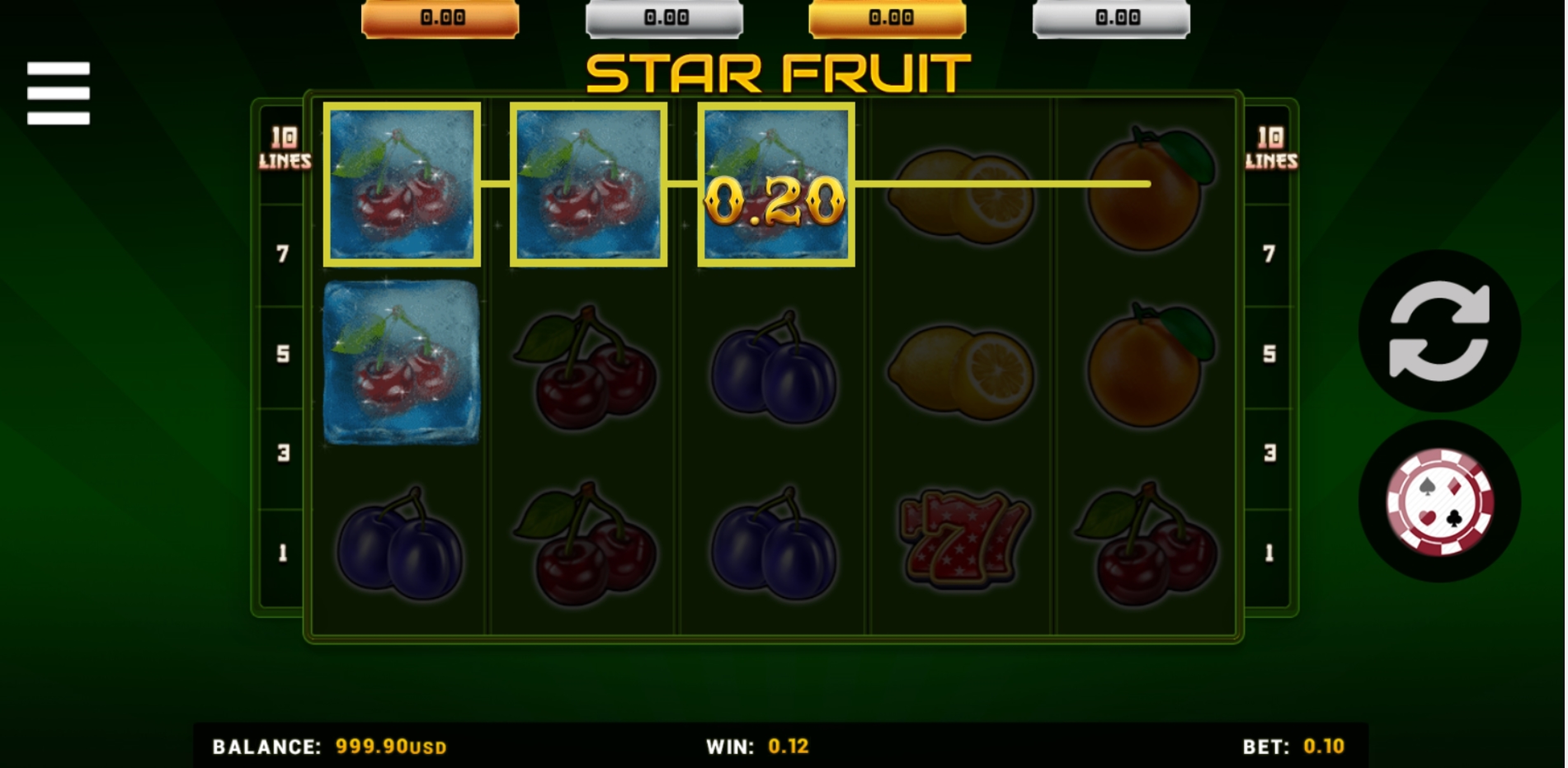 Win Money in Star Fruit Free Slot Game by Betsense