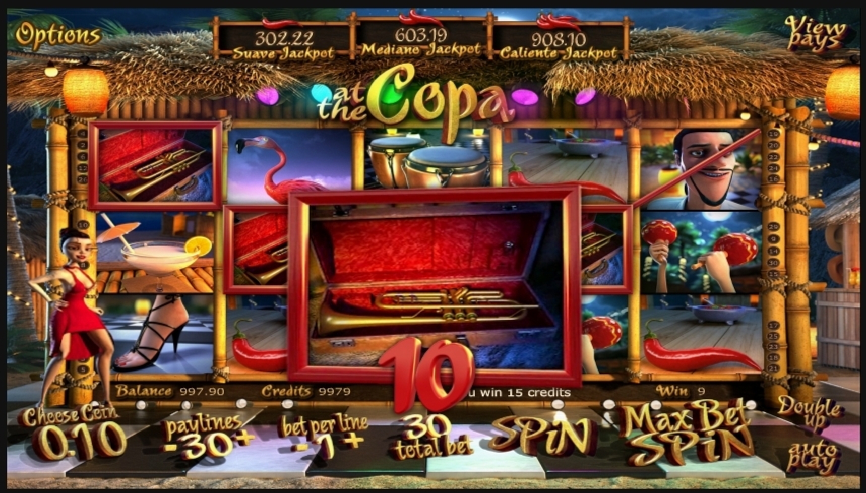 Win Money in At the Copa Free Slot Game by Betsoft