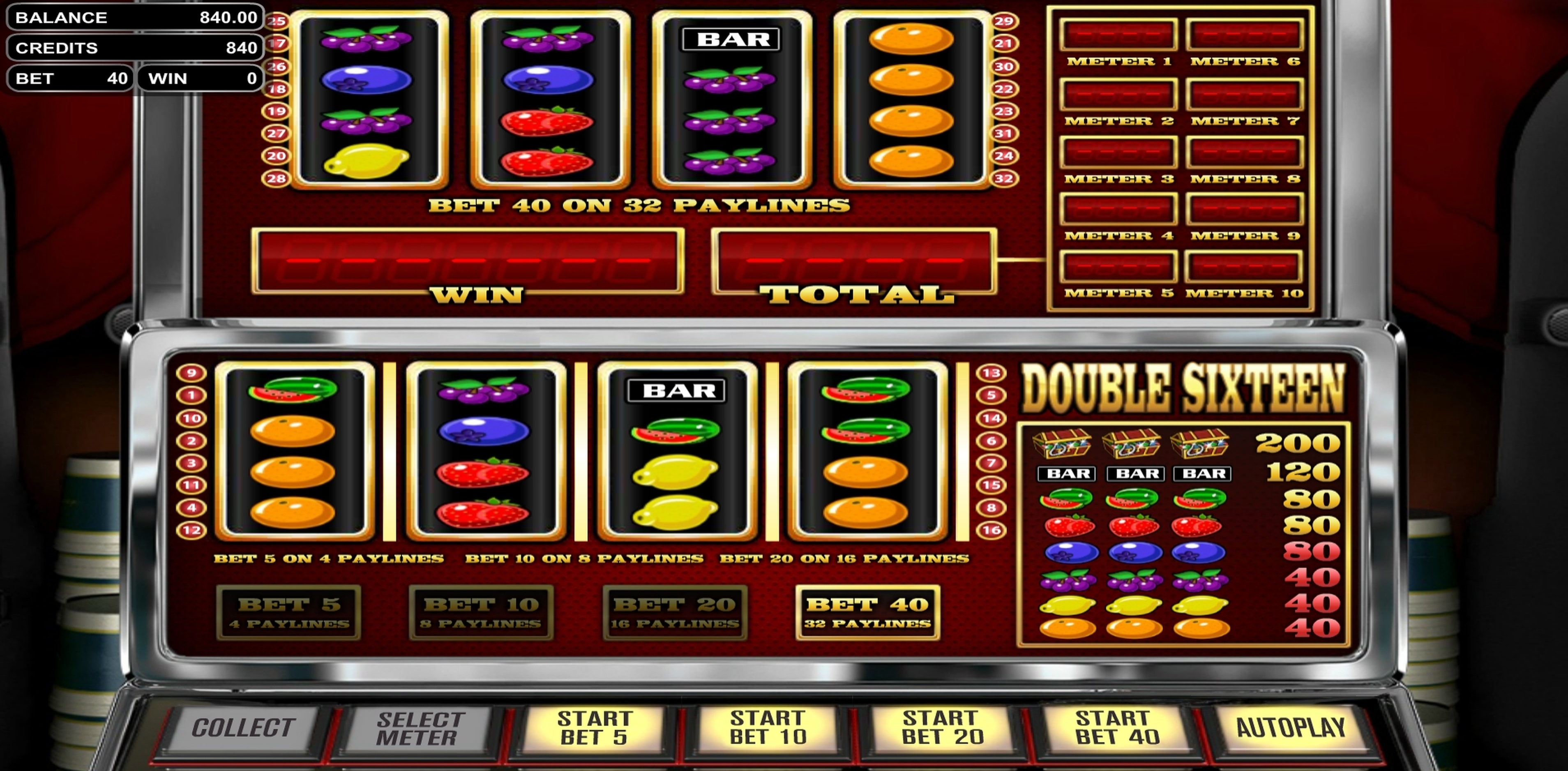 Win Money in Double Sixteen Free Slot Game by Betsoft