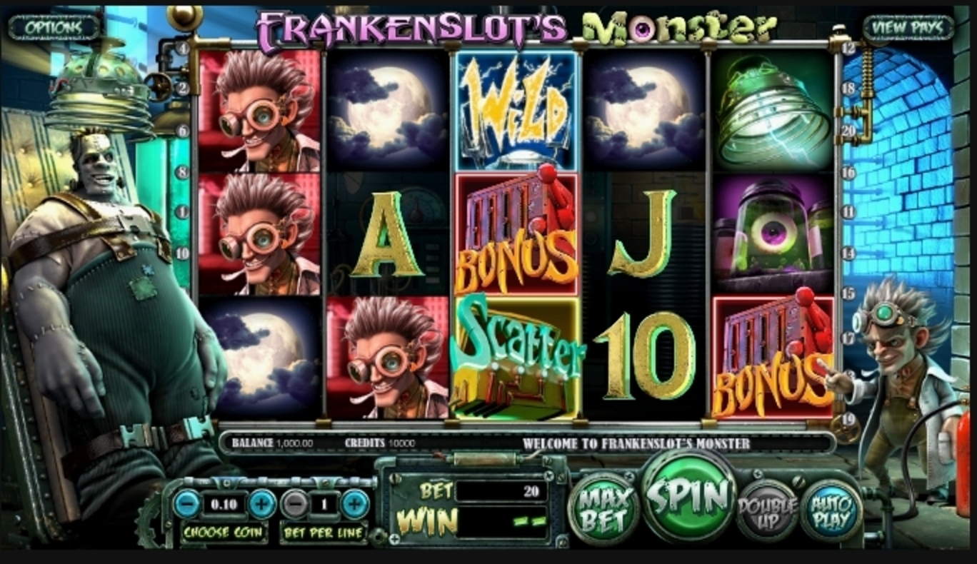 Reels in Frankenslot's Monster Slot Game by Betsoft