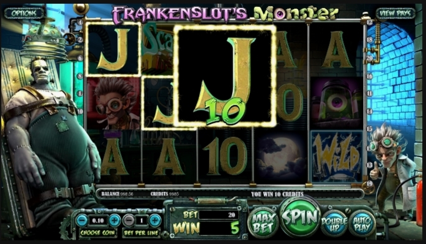 Win Money in Frankenslot's Monster Free Slot Game by Betsoft