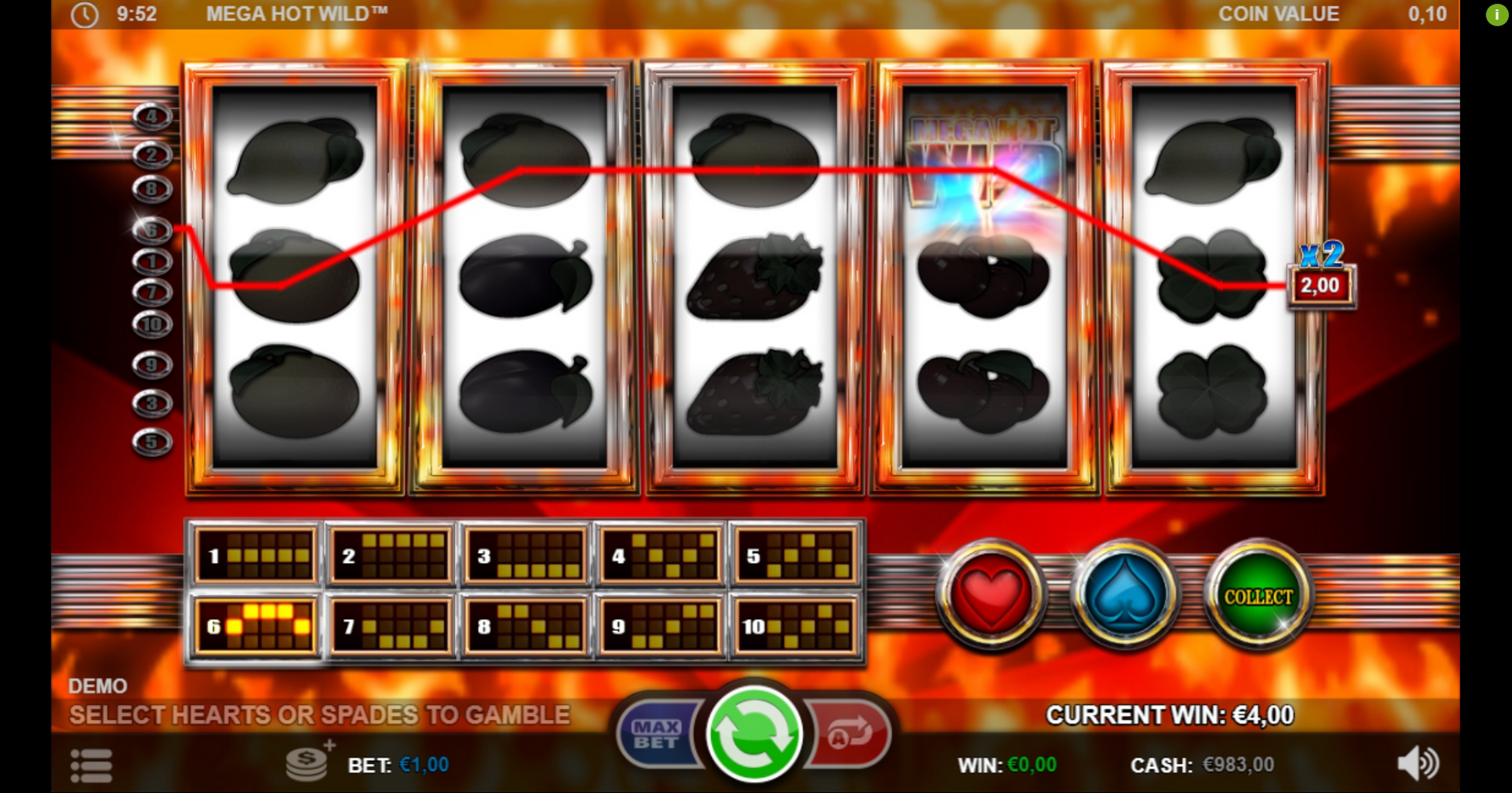 Win Money in Mega Hot Wild Free Slot Game by Betsson Group