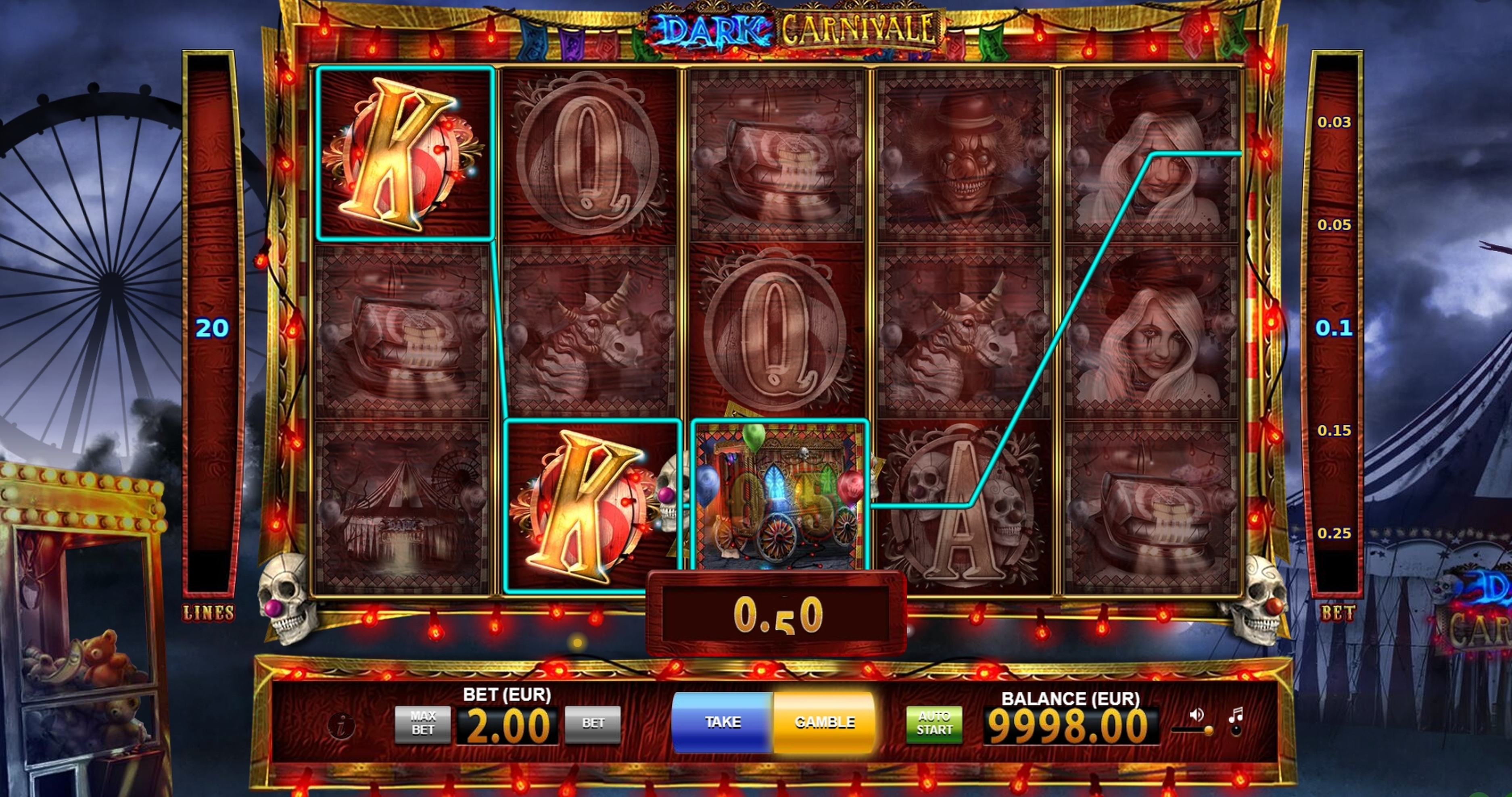 Win Money in Dark Carnivale Free Slot Game by BF Games