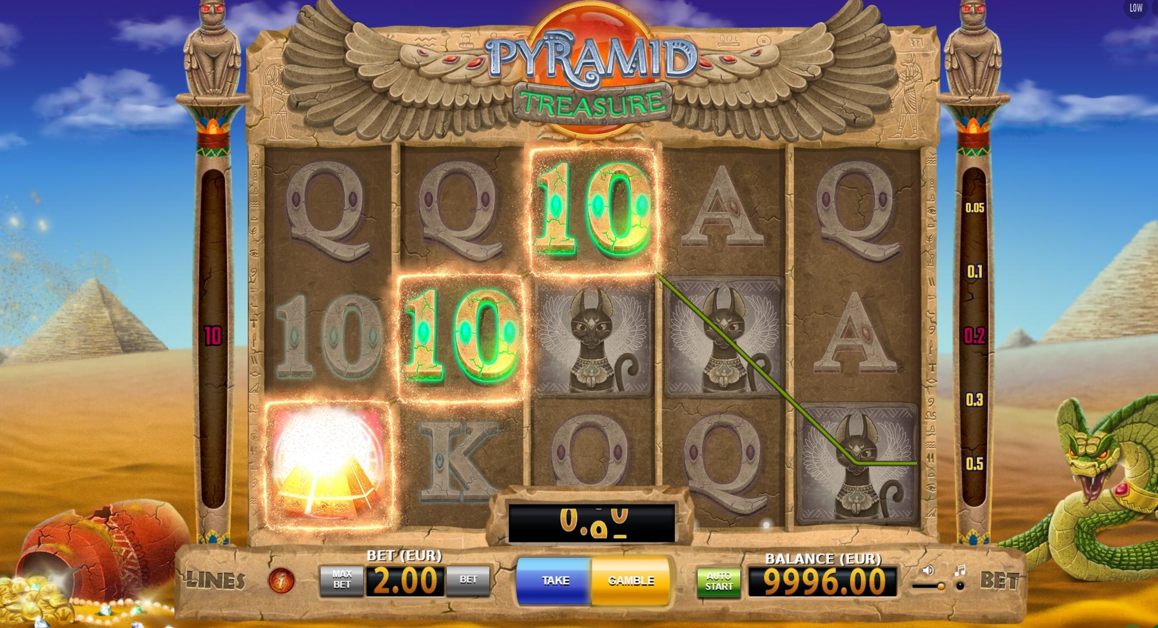 Win Money in Pyramid Treasure Free Slot Game by BF Games