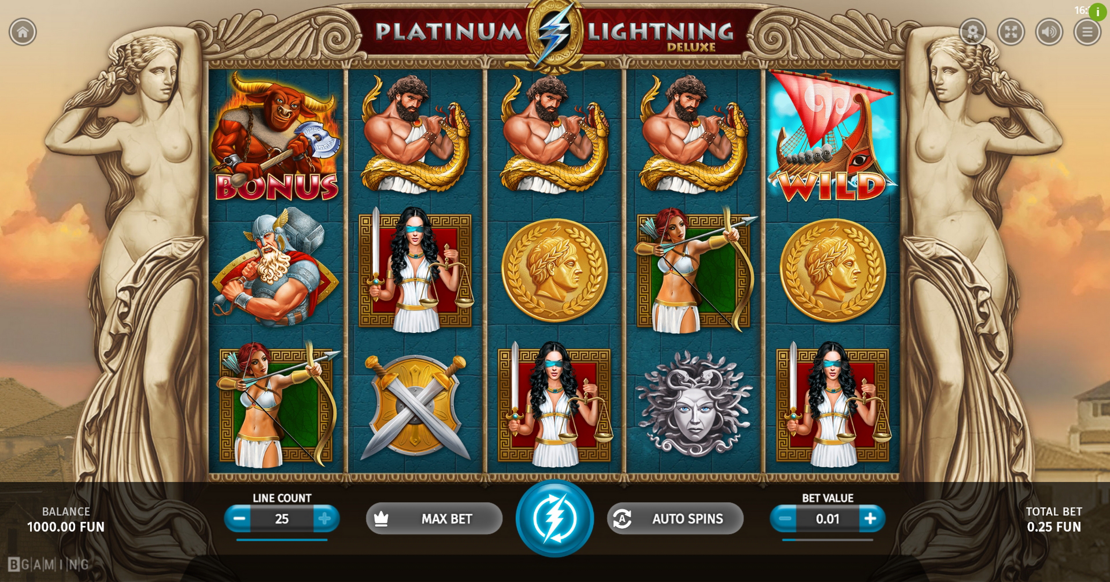 Reels in Platinum Lightning Deluxe Slot Game by BGAMING