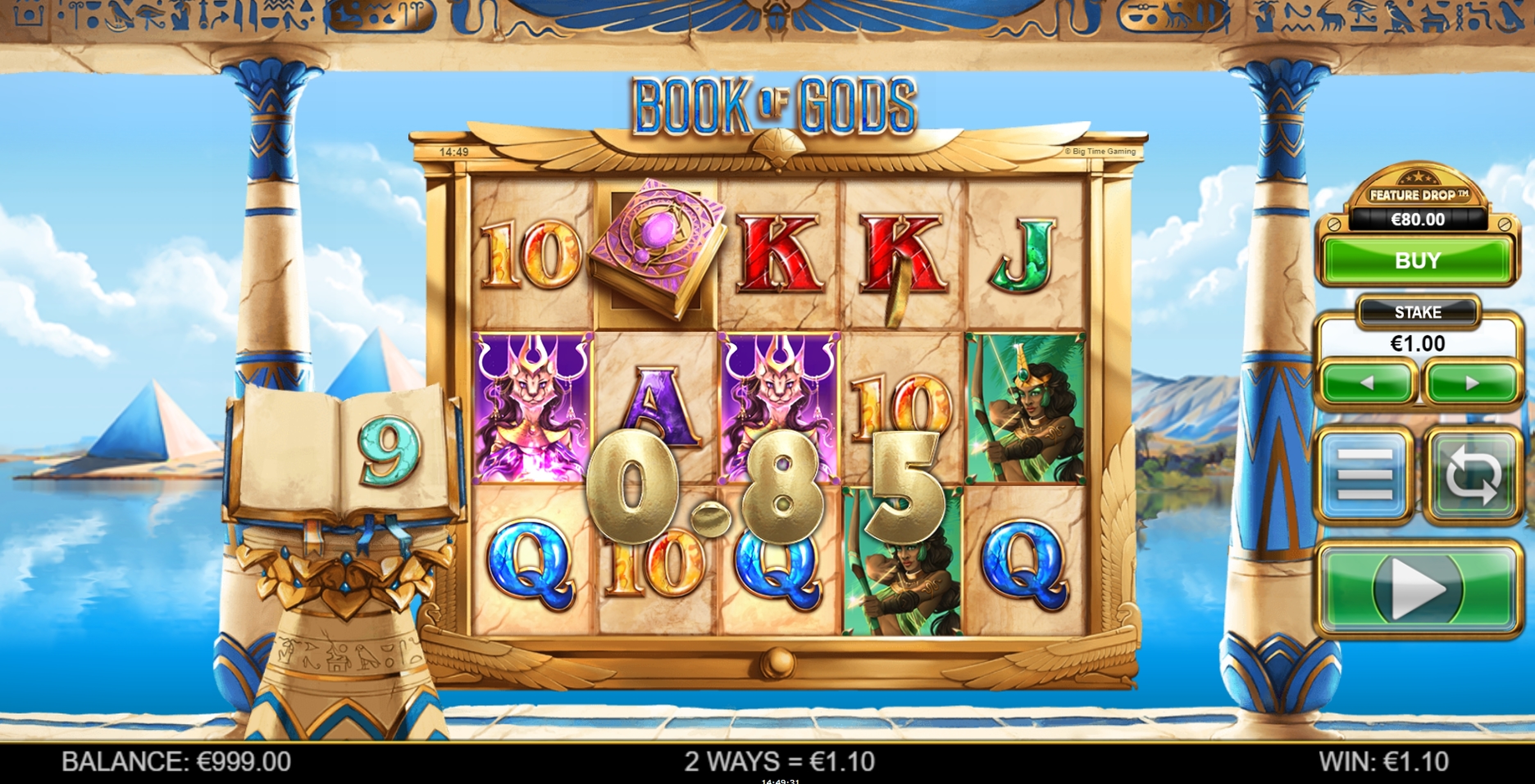 Win Money in Book of Gods Free Slot Game by Big Time Gaming