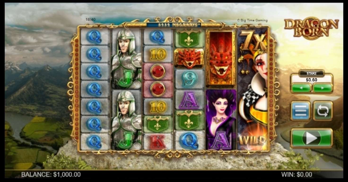 Reels in Dragon Born Slot Game by Big Time Gaming