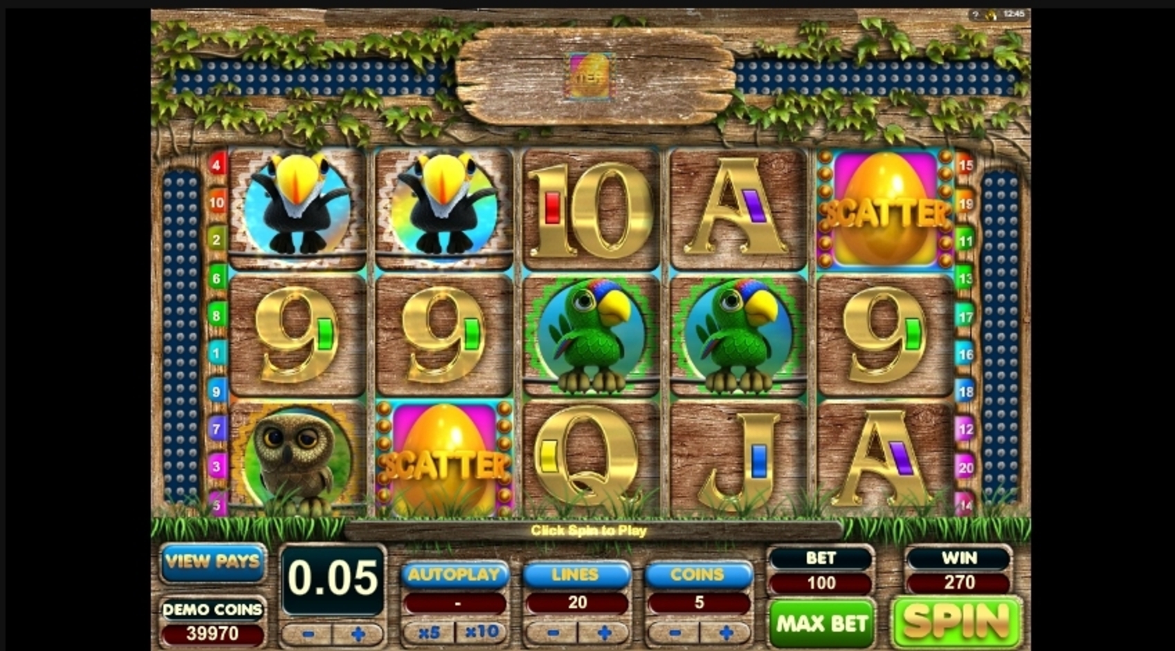 Win Money in Feathered Frenzy Free Slot Game by Big Time Gaming