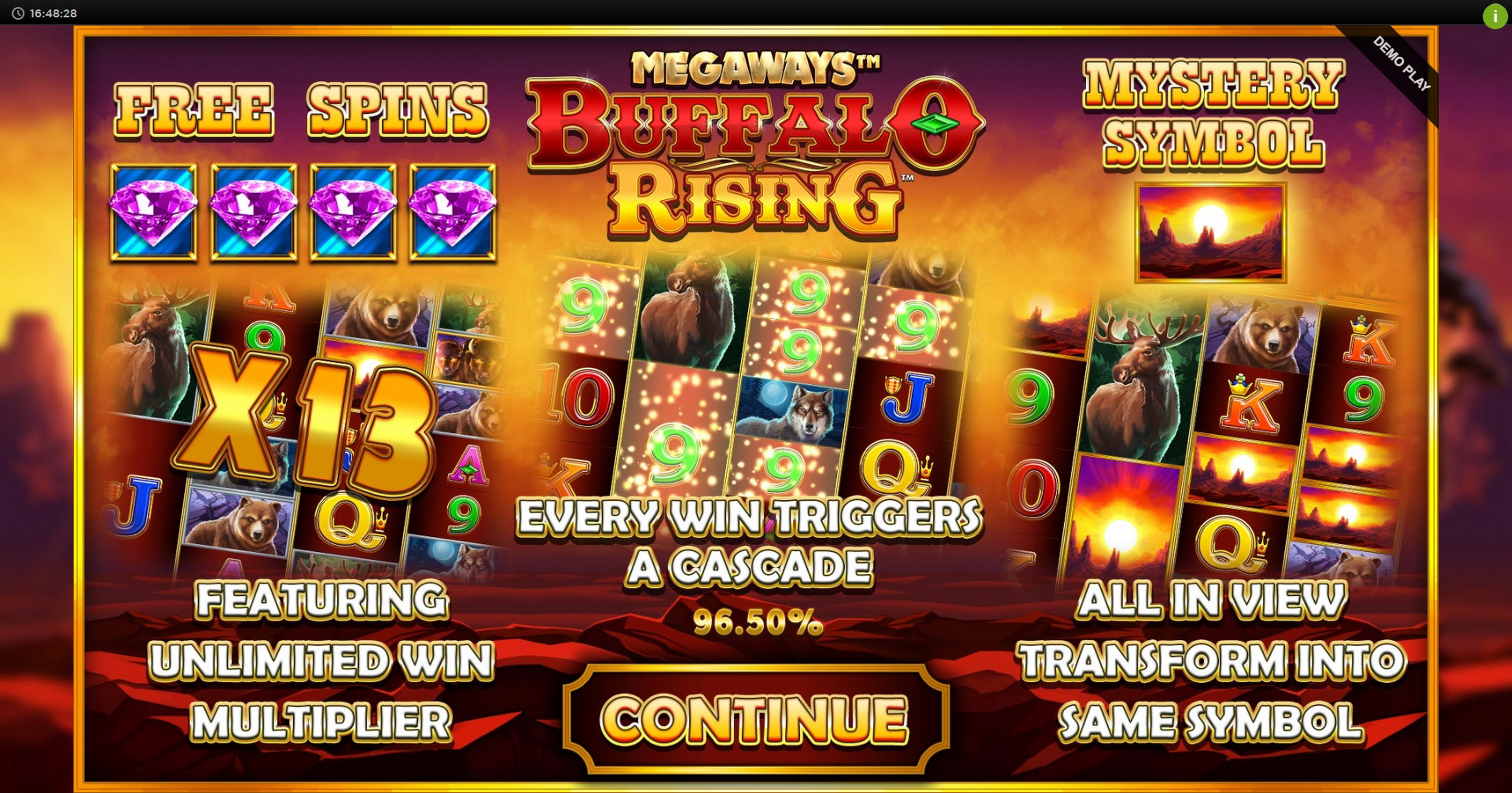 Play Buffalo Rising Megaways Free Casino Slot Game by Blueprint Gaming
