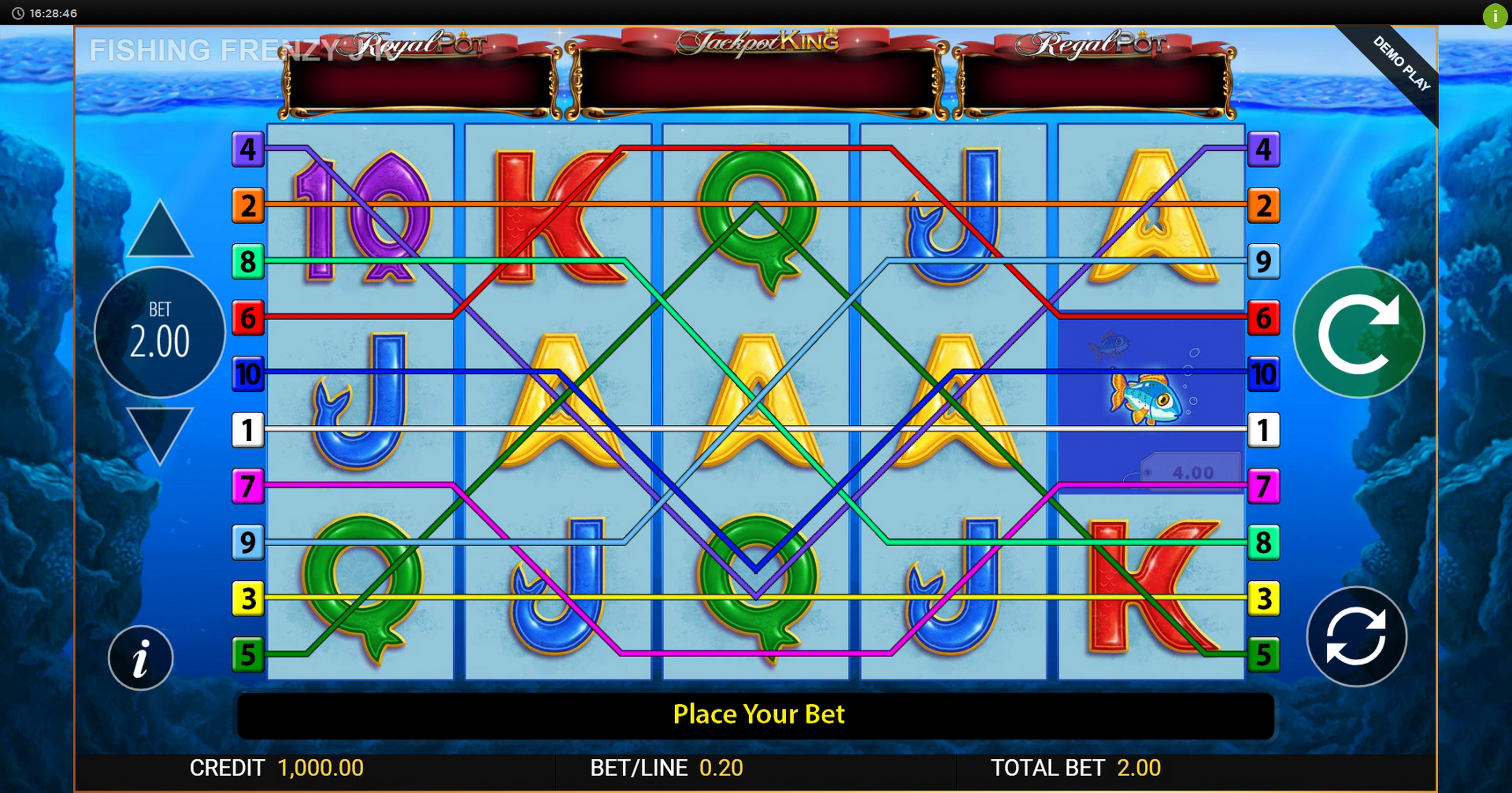 Play Fishin Frenzy Jackpot King Free Casino Slot Game by Blueprint Gaming
