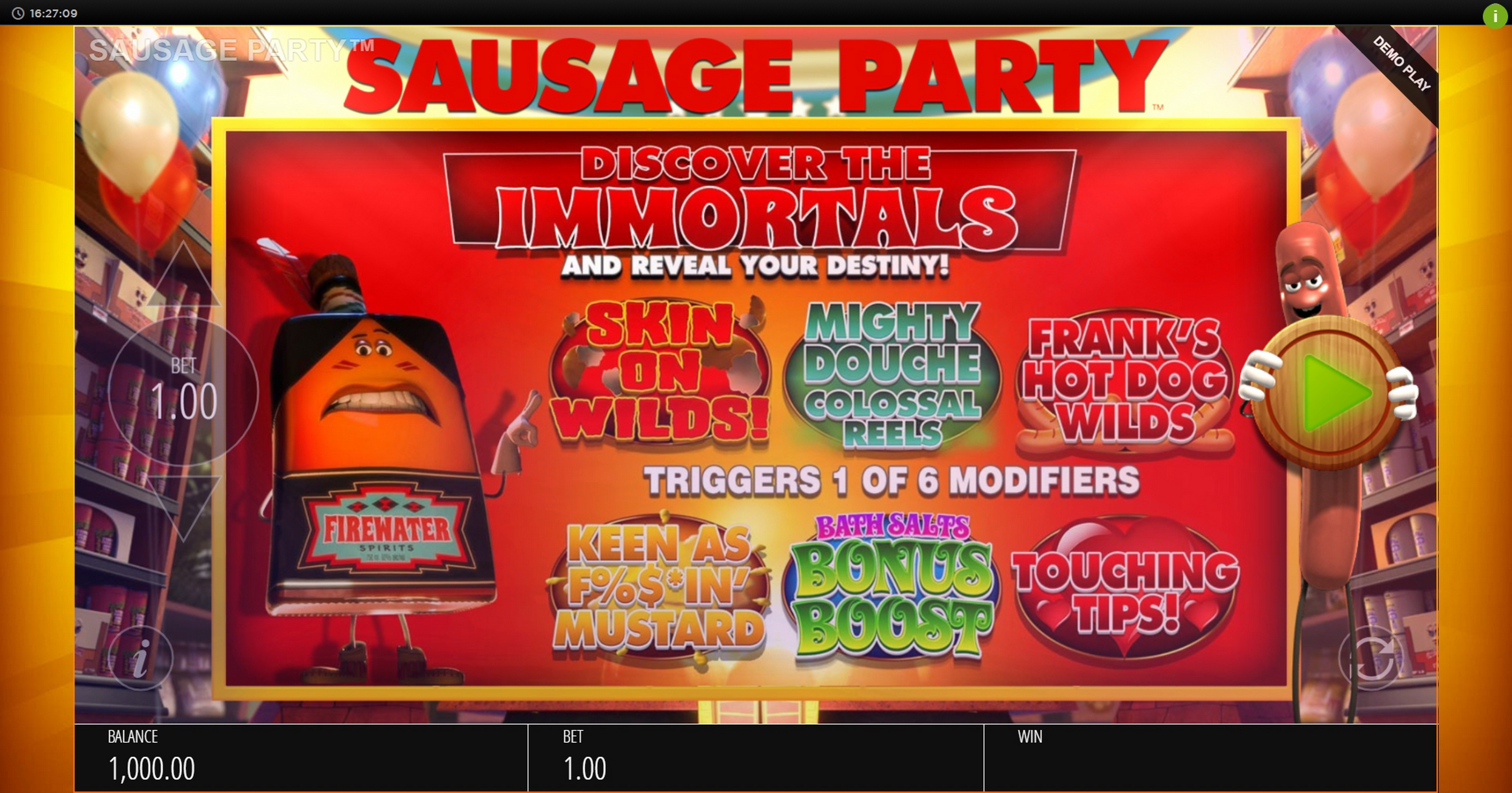 Play Sausage Party Free Casino Slot Game by Blueprint Gaming