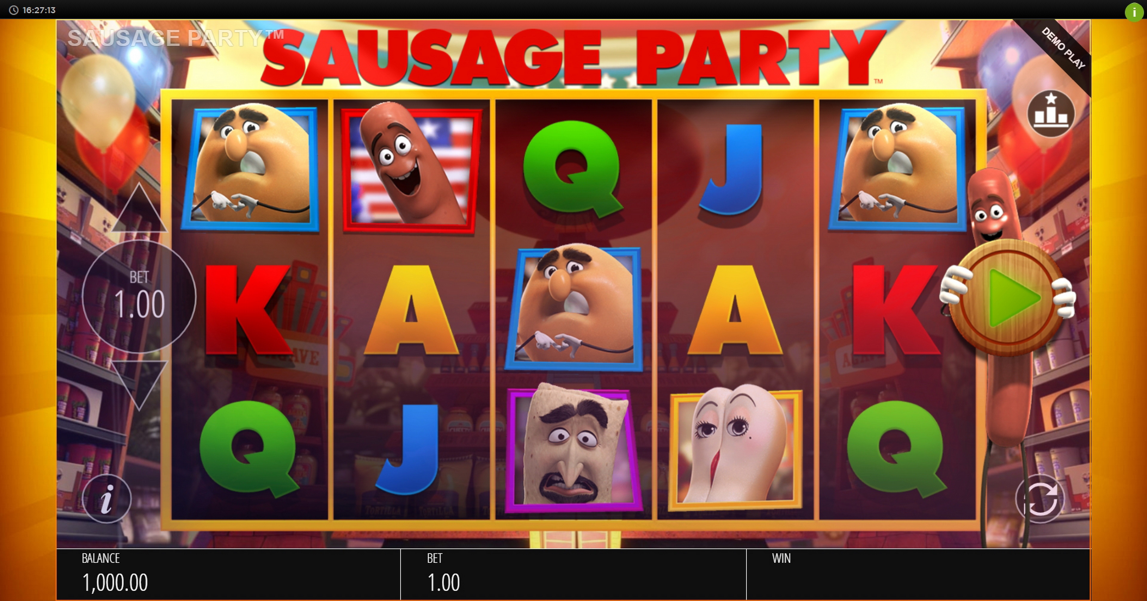 Reels in Sausage Party Slot Game by Blueprint Gaming
