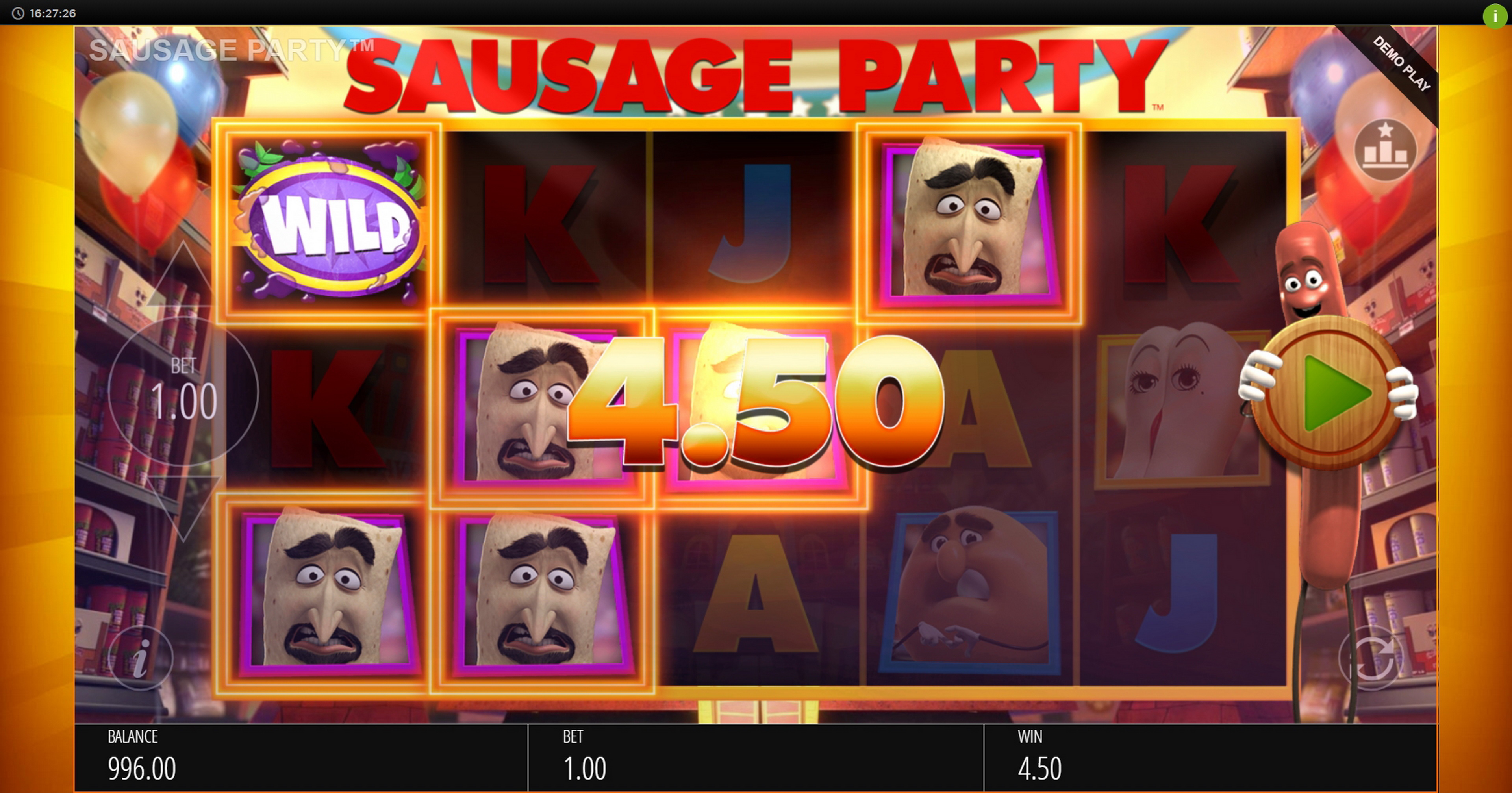 Win Money in Sausage Party Free Slot Game by Blueprint Gaming