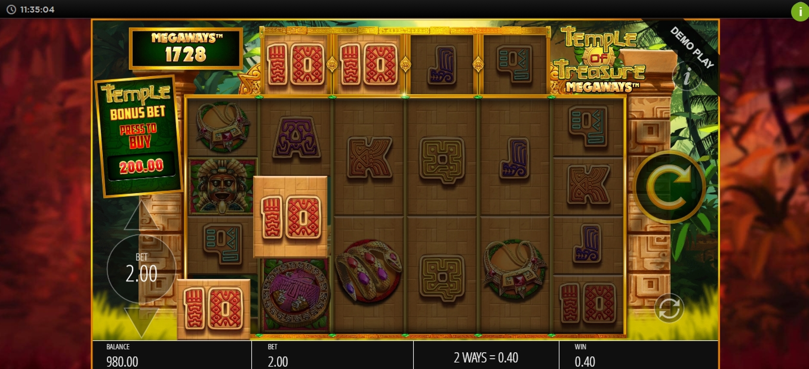 Win Money in Temple of Treasure Megaways Free Slot Game by Blueprint Gaming