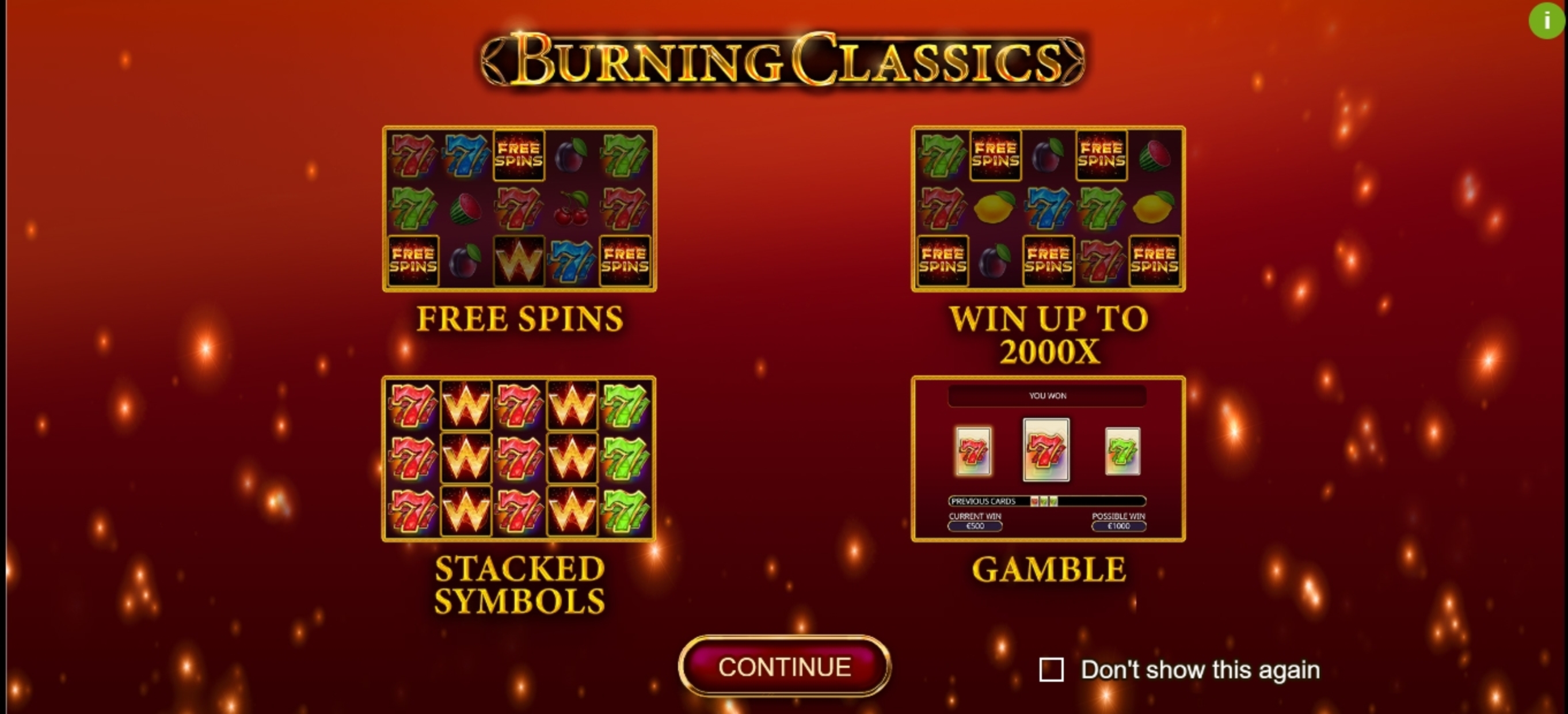 Play Burning Classics Free Casino Slot Game by Booming Games