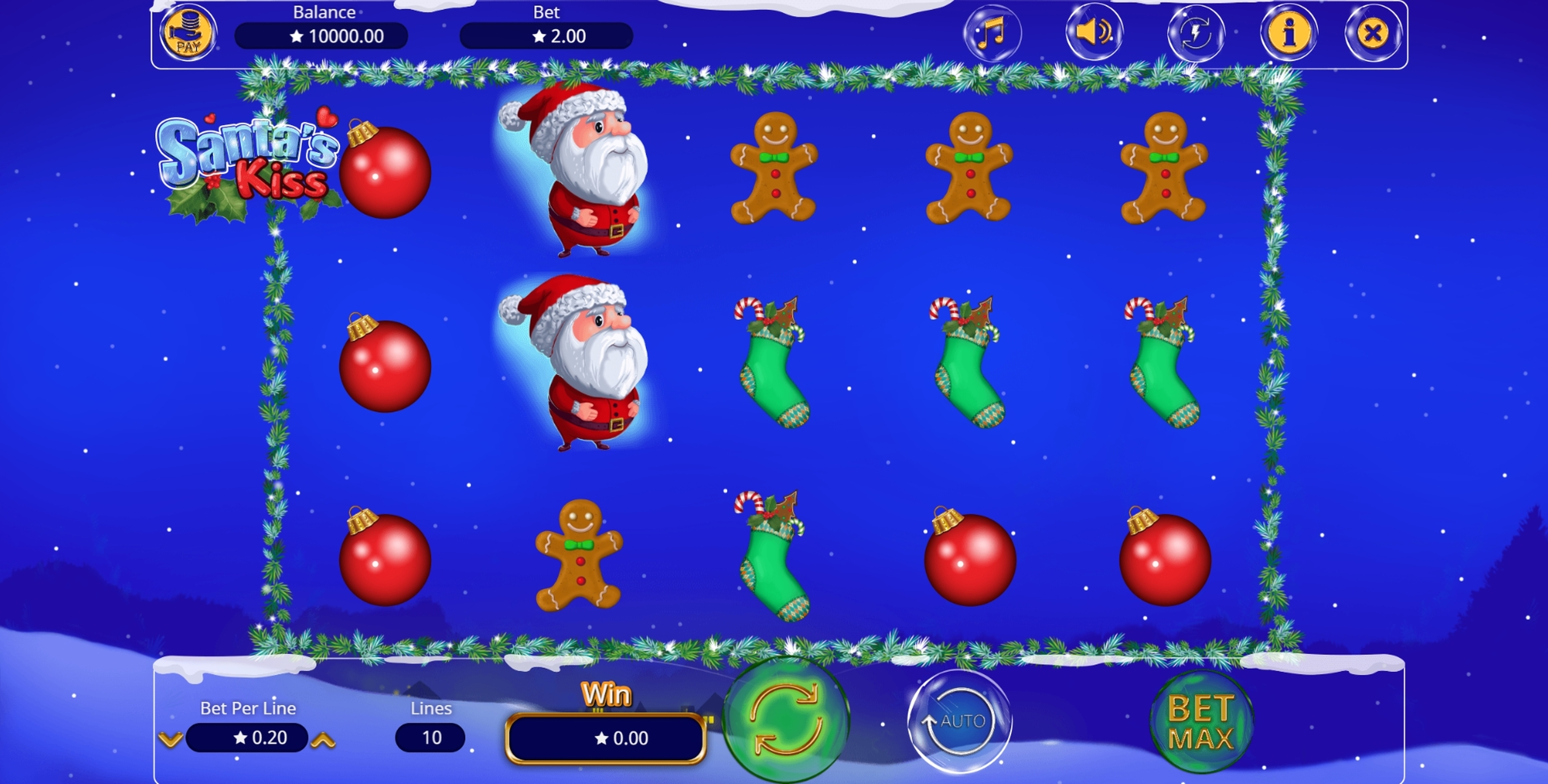 Reels in Santa's Kiss Slot Game by Booming Games