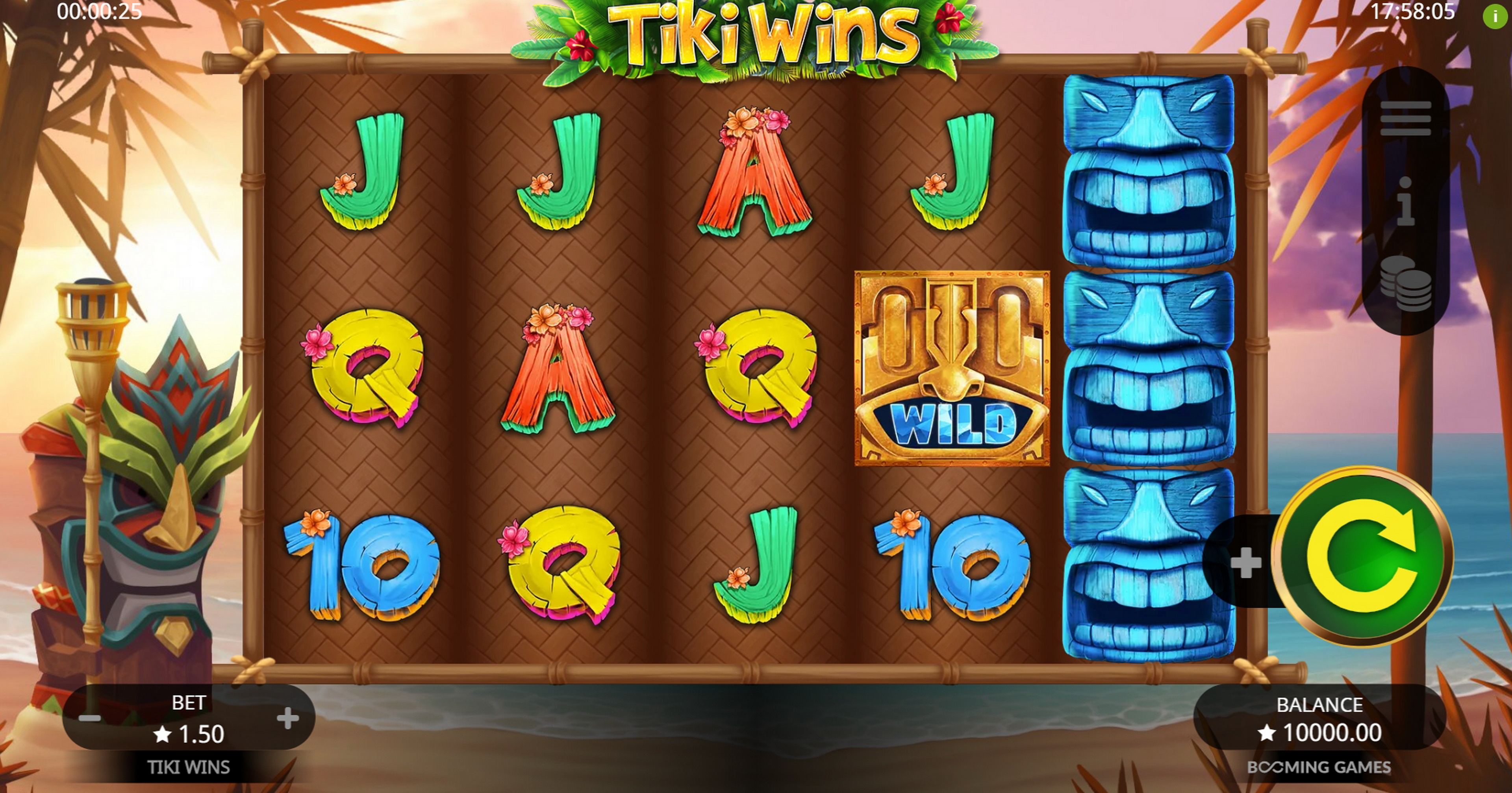 Reels in Tiki Wins Slot Game by Booming Games