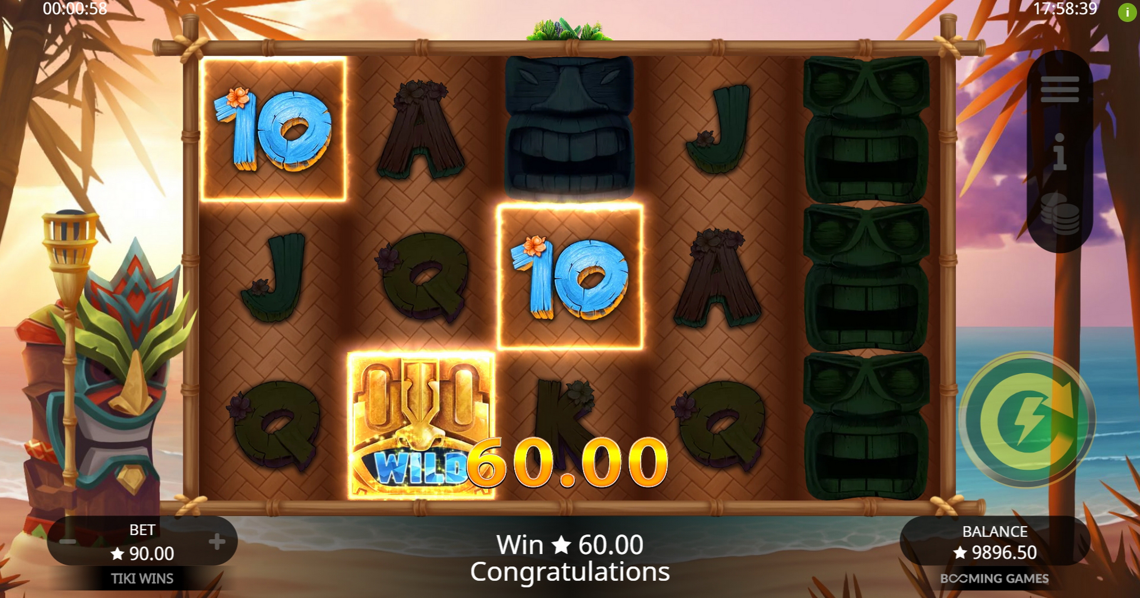 Win Money in Tiki Wins Free Slot Game by Booming Games