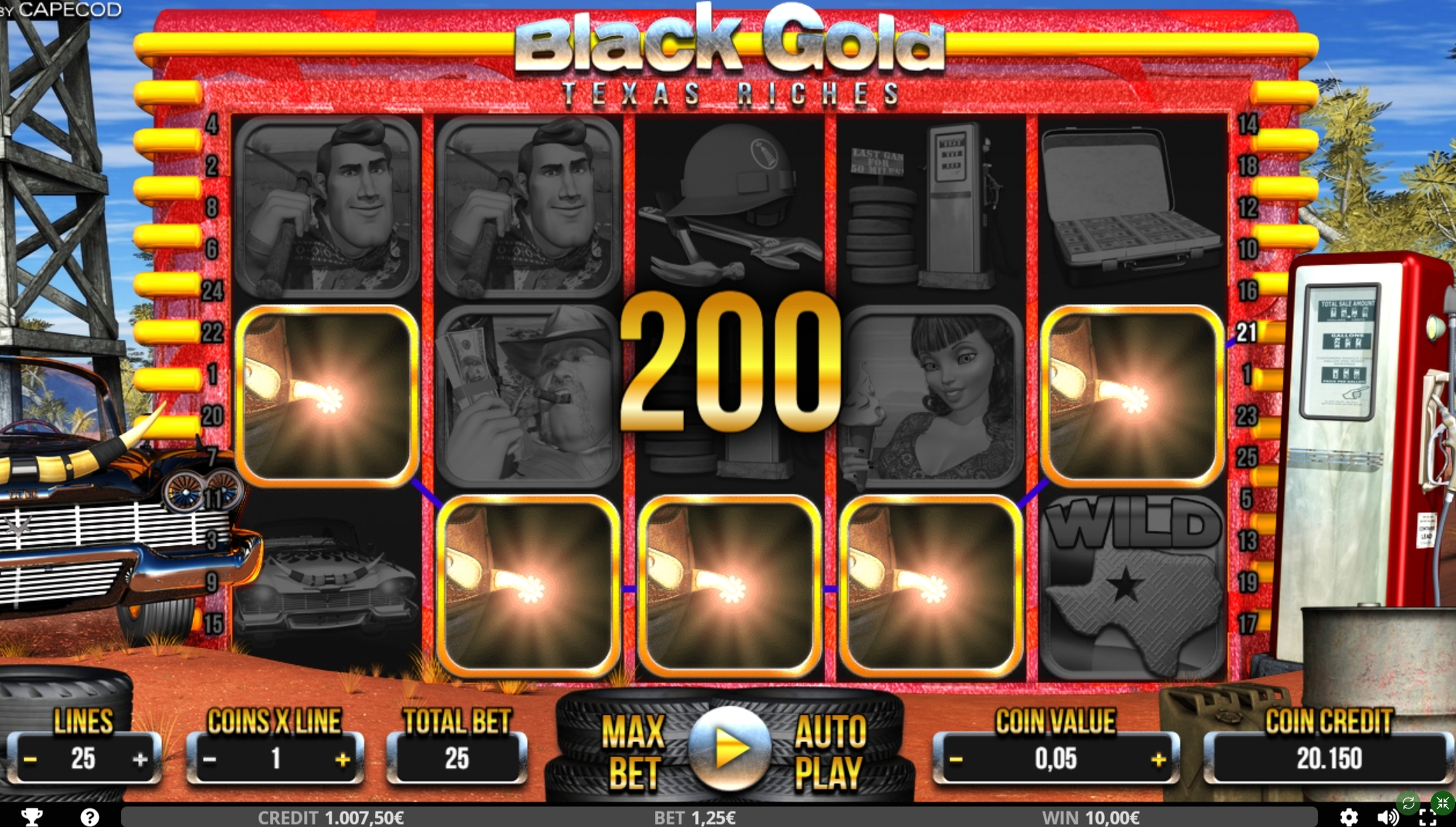 Win Money in Black Gold Texas Riches Free Slot Game by Capecod Gaming