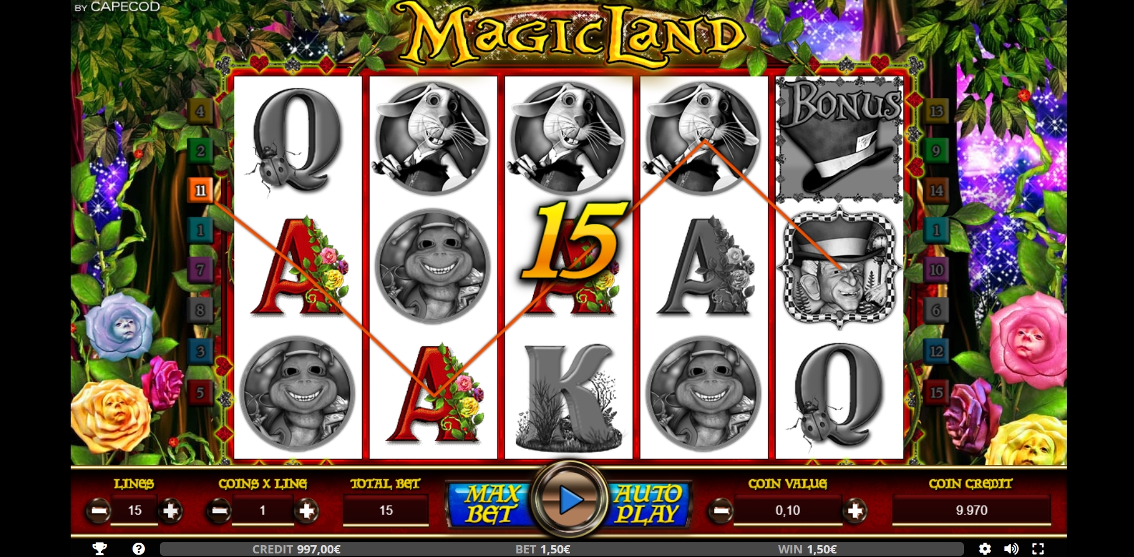 Win Money in MAGICLAND Free Slot Game by Capecod Gaming