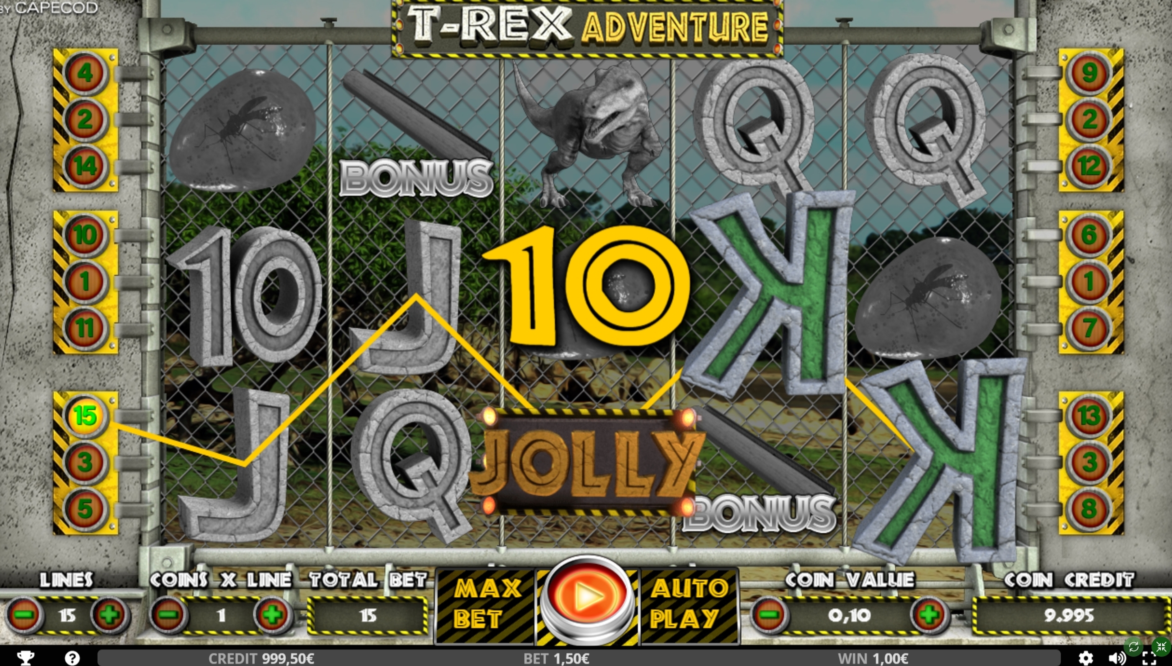 Win Money in T Rex Adventure Free Slot Game by Capecod Gaming