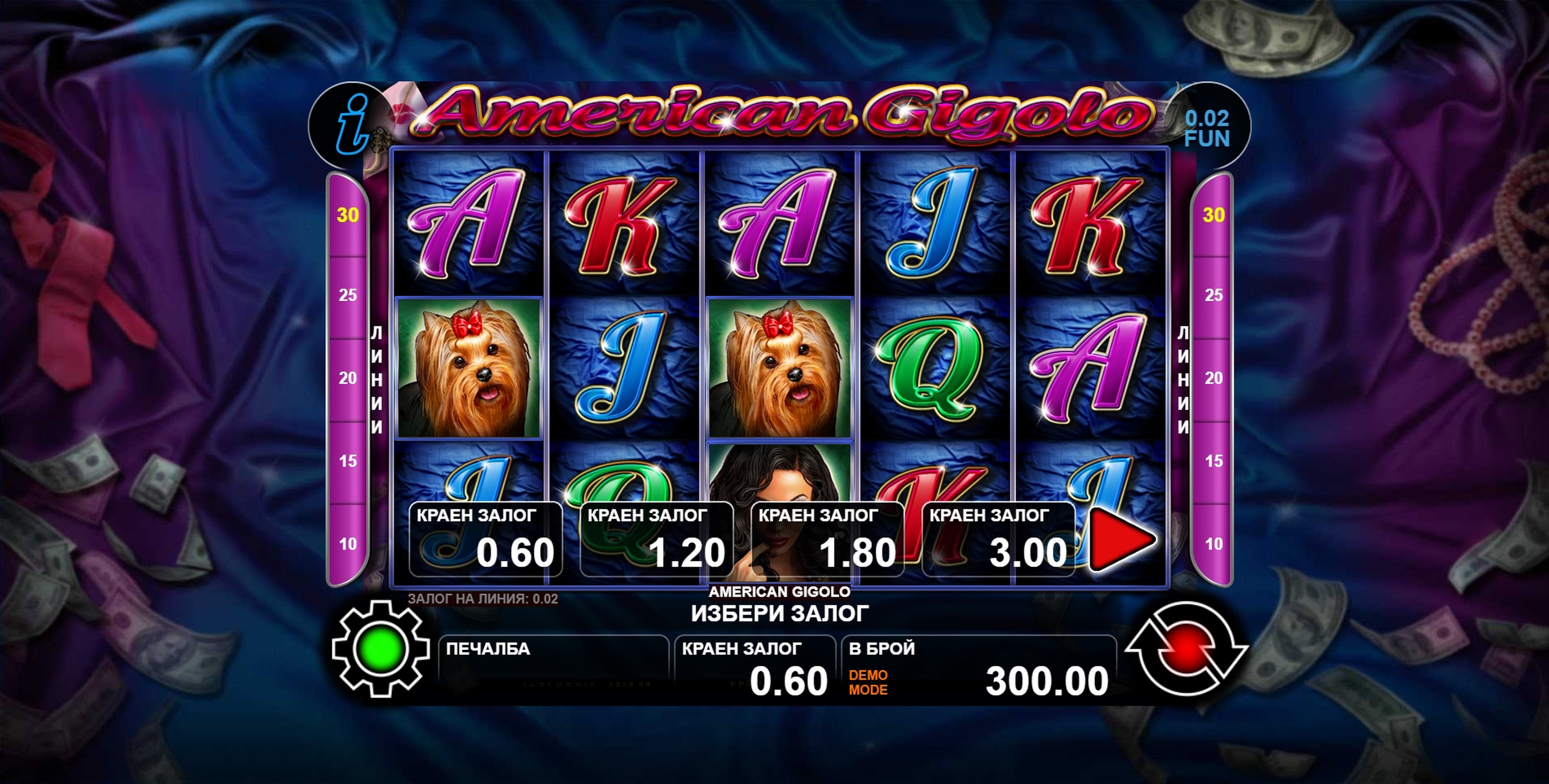 Reels in American Gigolo Slot Game by casino technology