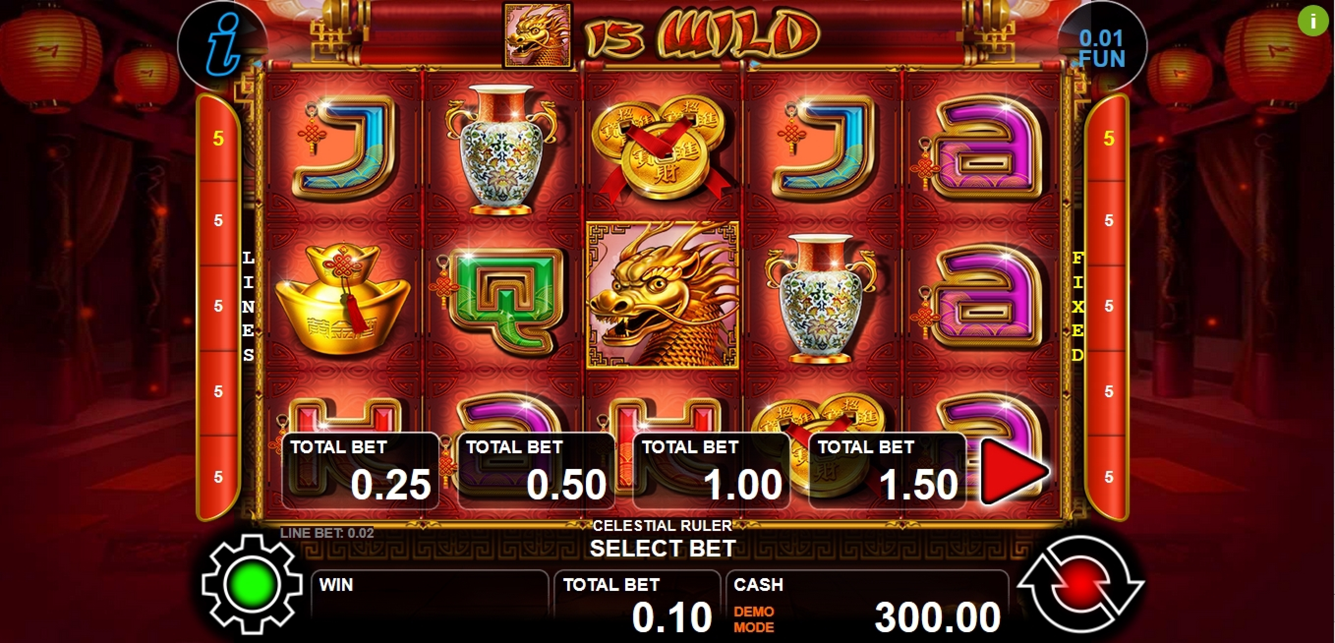 Reels in Celestial Ruler Slot Game by casino technology