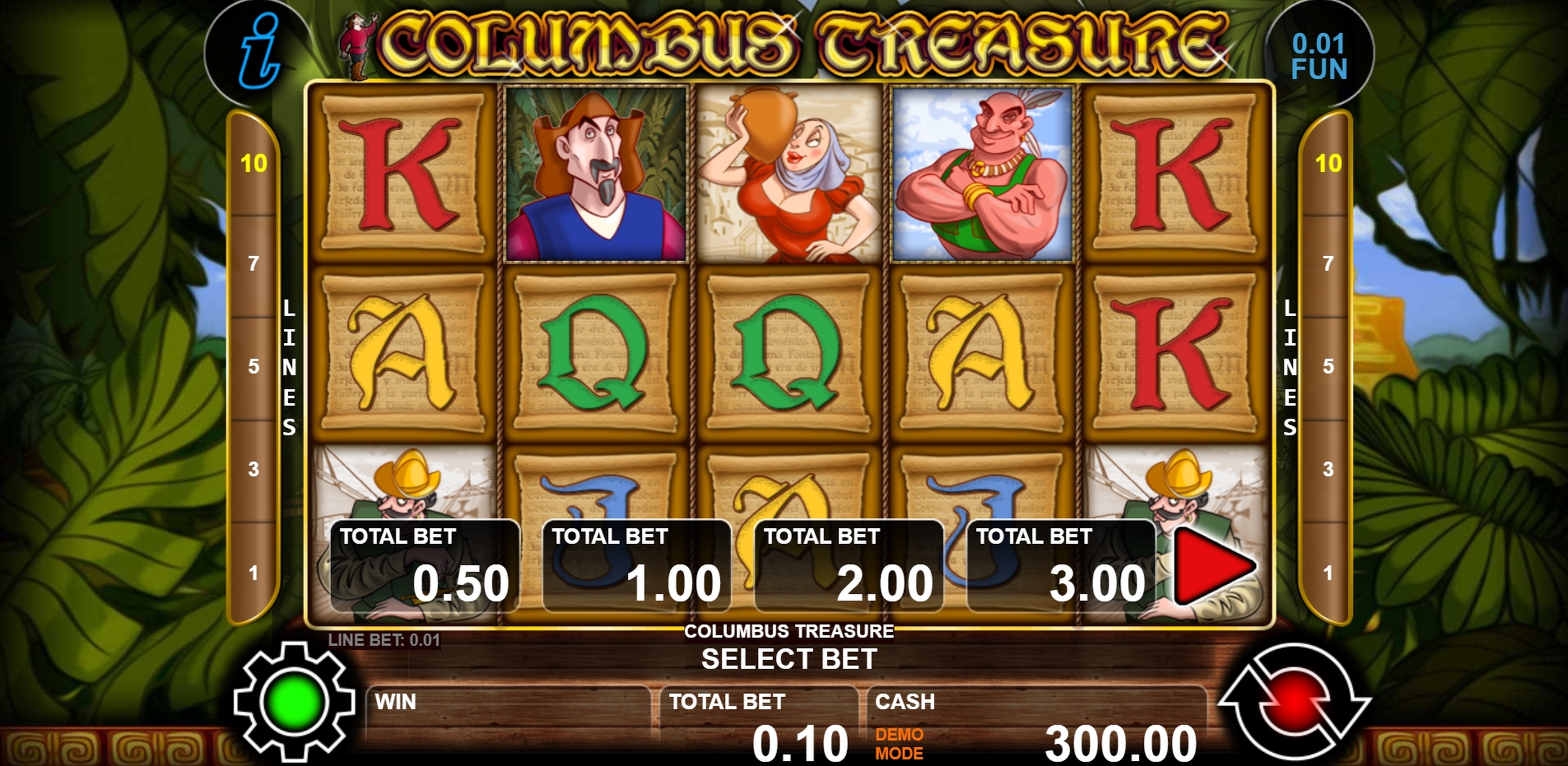 Reels in Columbus Treasure Slot Game by casino technology