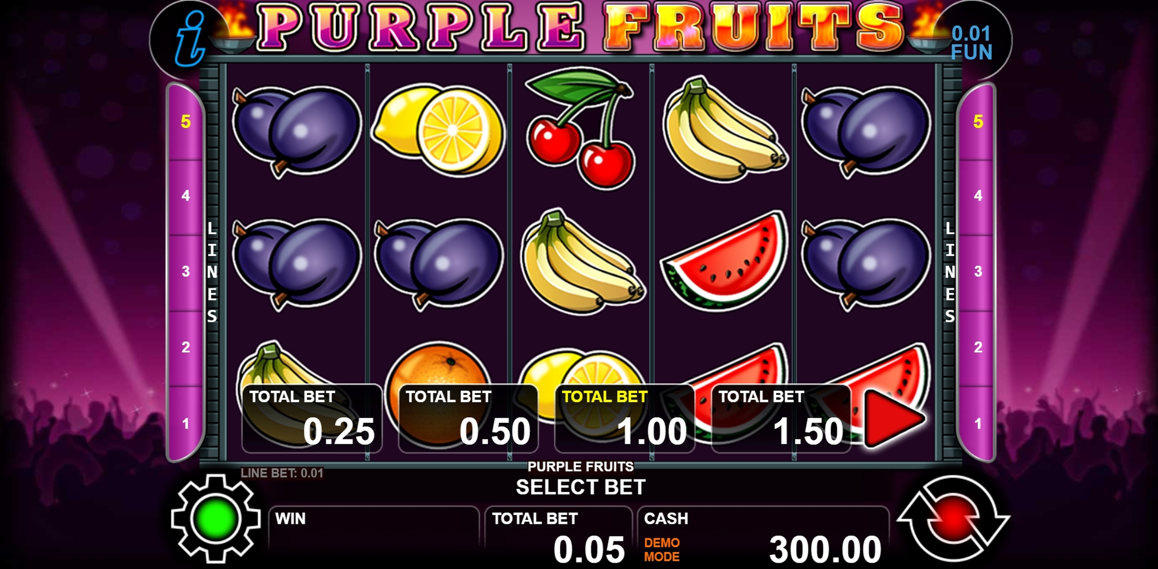 Reels in Purple Fruits Slot Game by casino technology