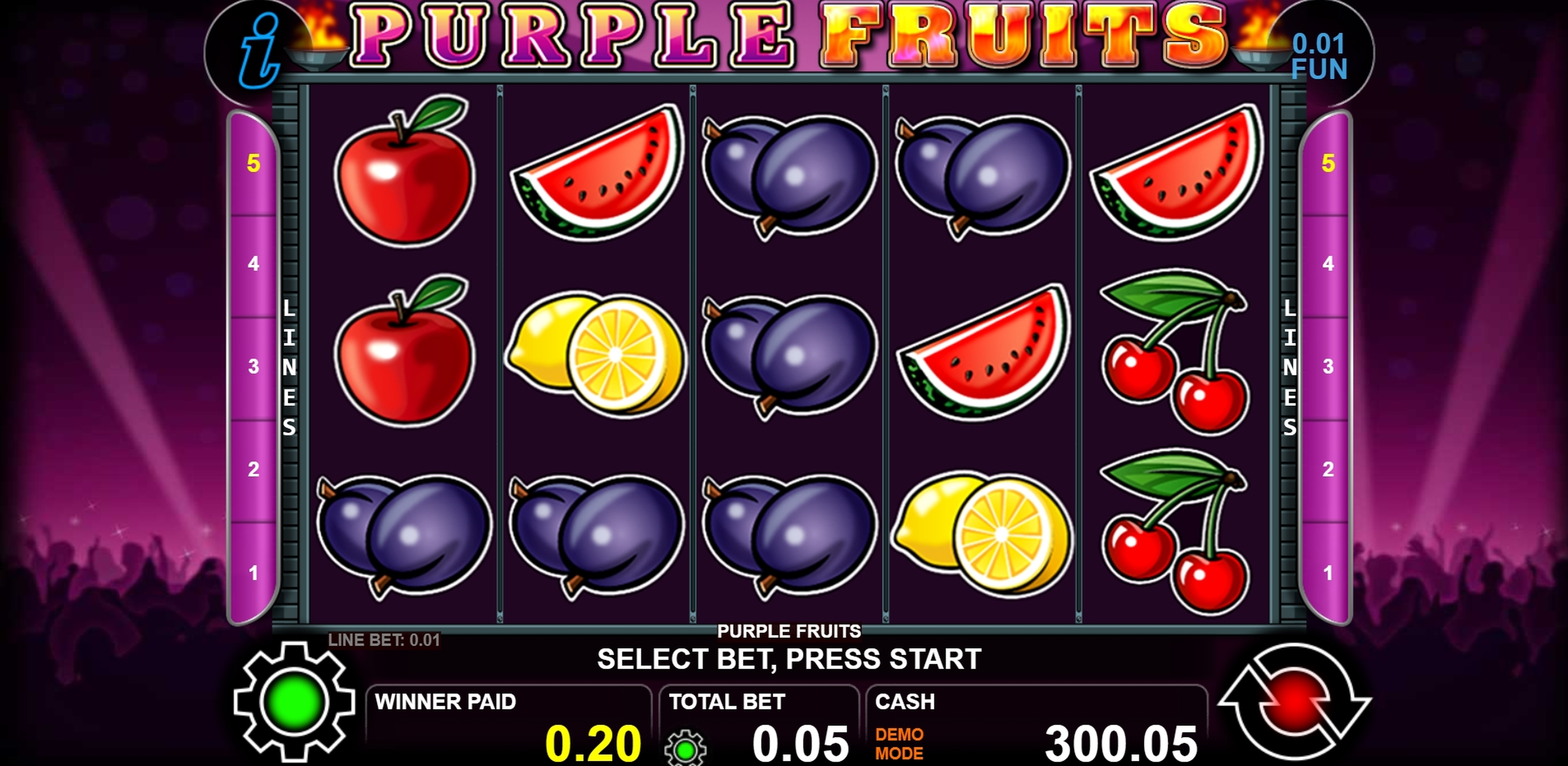 Win Money in Purple Fruits Free Slot Game by casino technology