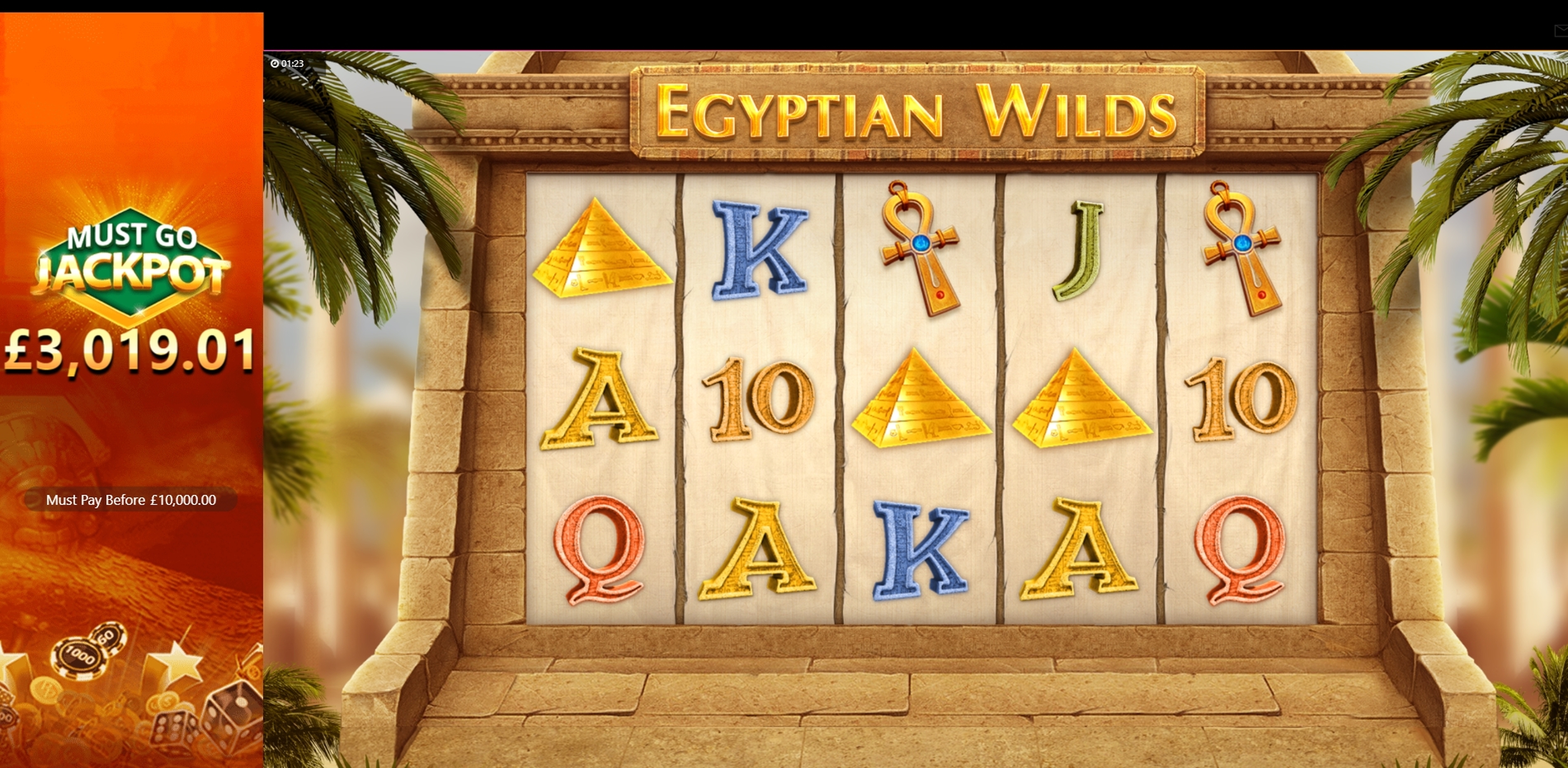 Reels in Egyptian Wilds Slot Game by Cayetano Gaming