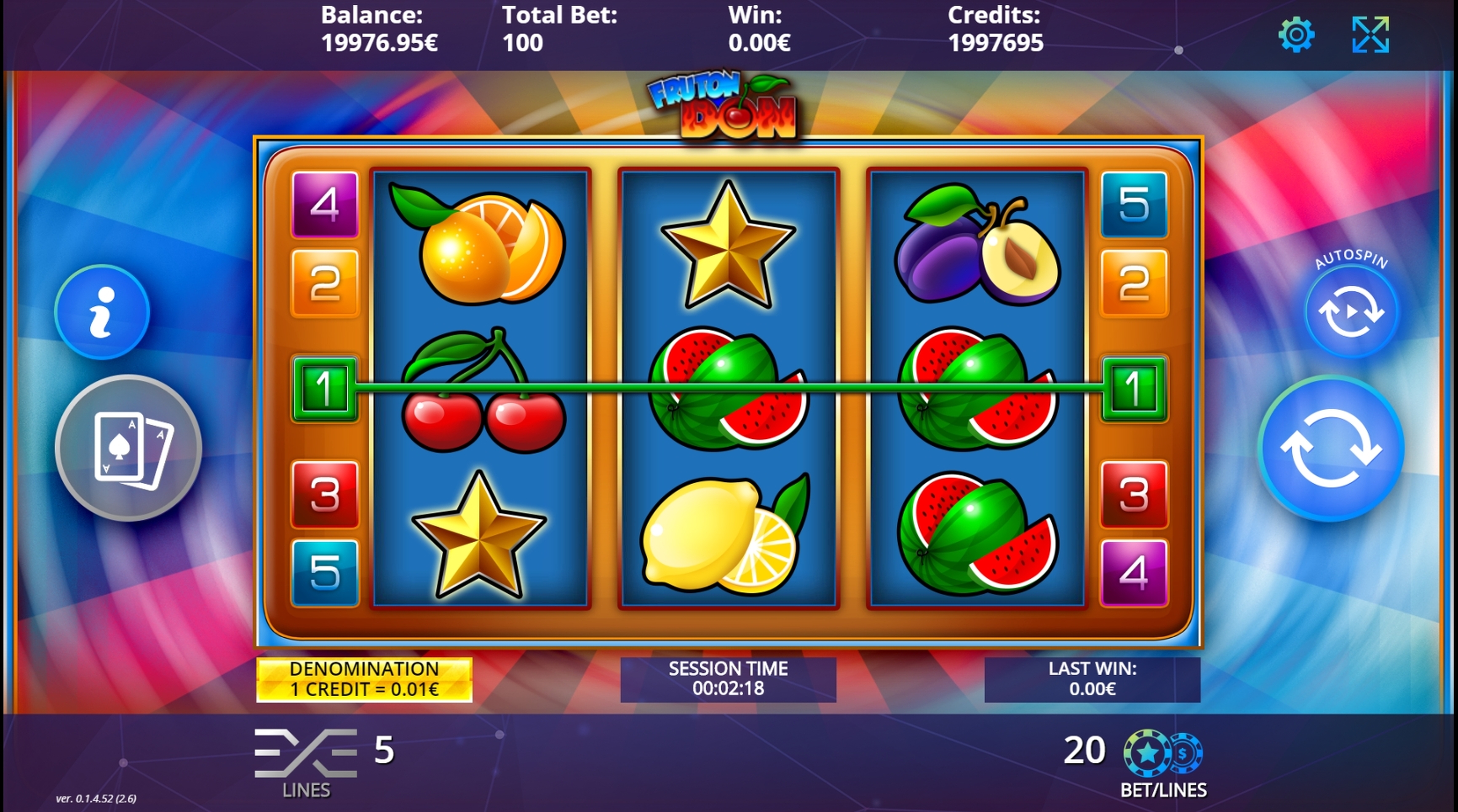 Win Money in Fruton Don Free Slot Game by DLV