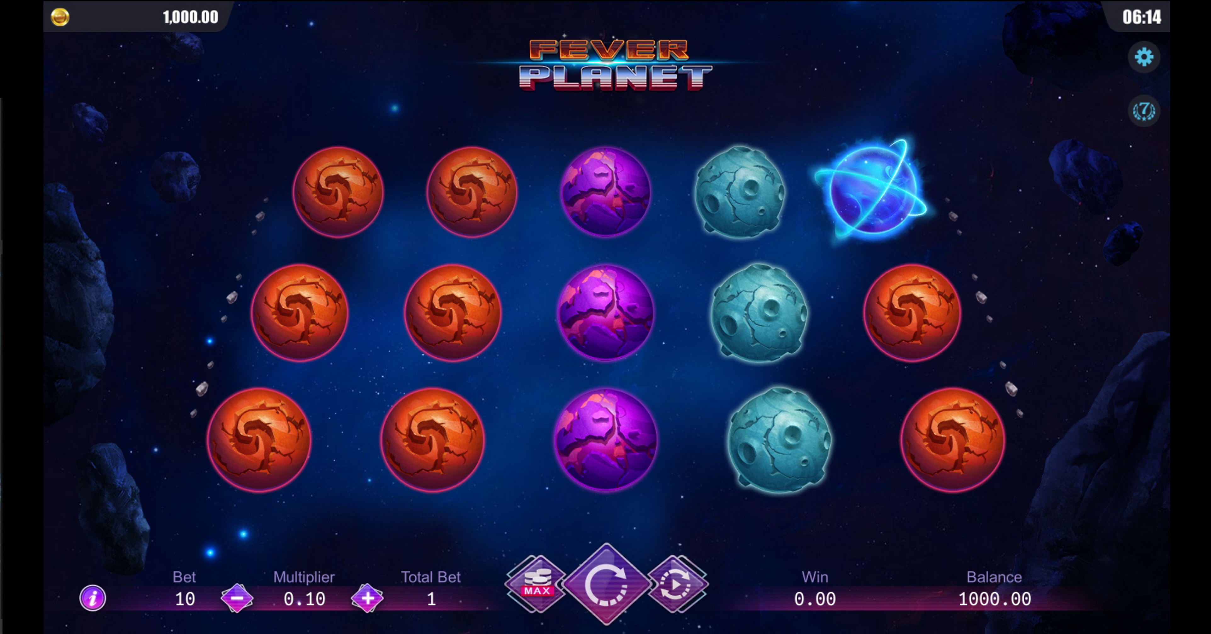 Reels in Fever Planet Slot Game by Dreamtech Gaming