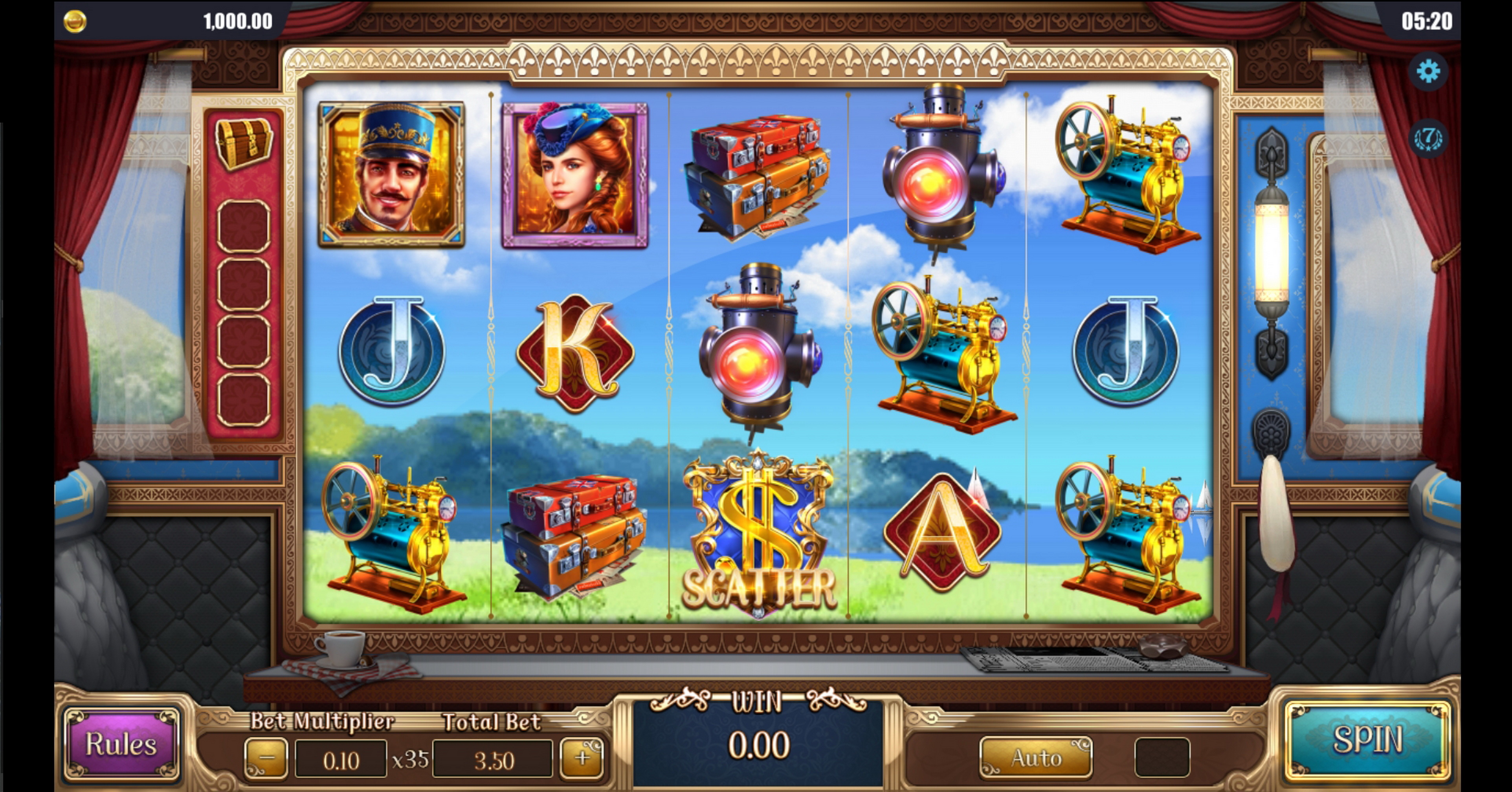 Reels in Treasure Hunt Trip Slot Game by Dreamtech Gaming