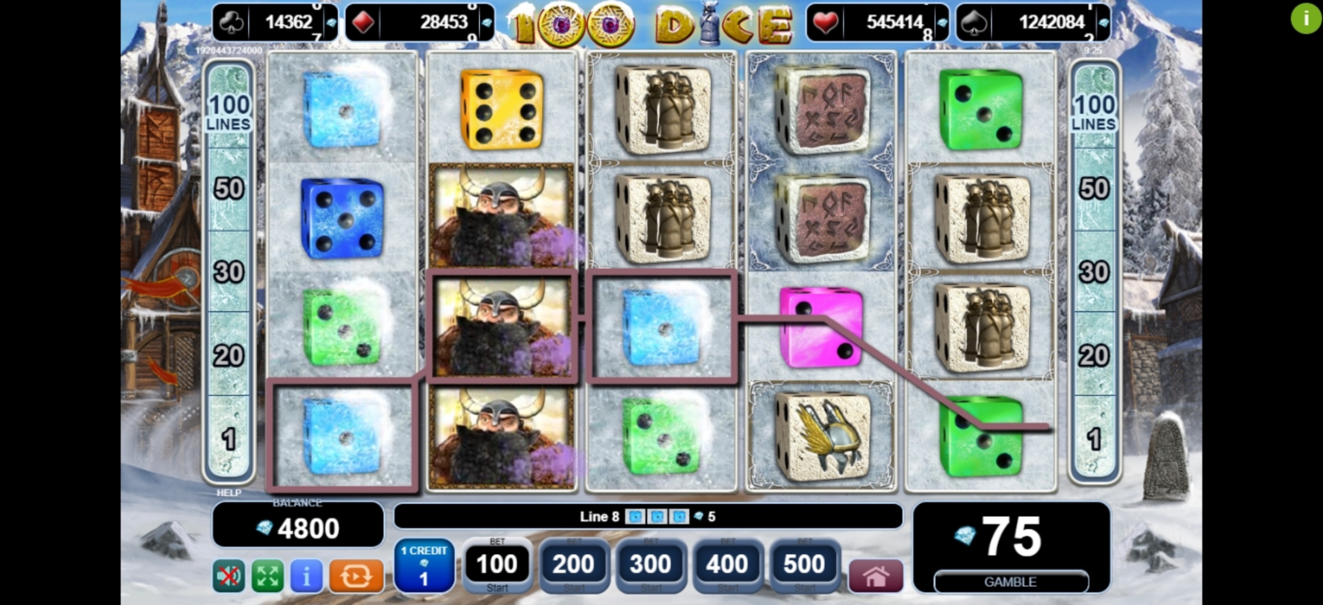 Win Money in 100 Dice Free Slot Game by EGT