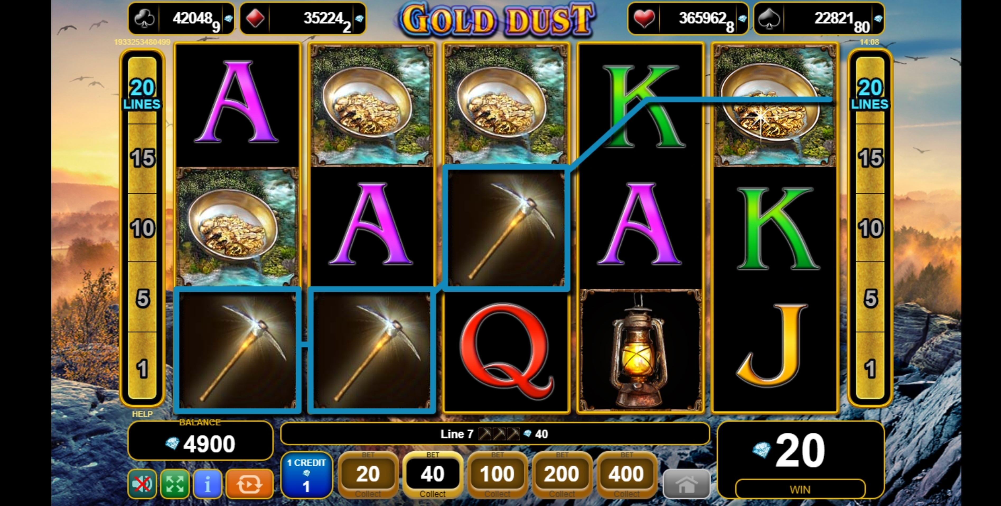 Win Money in Gold Dust Free Slot Game by EGT