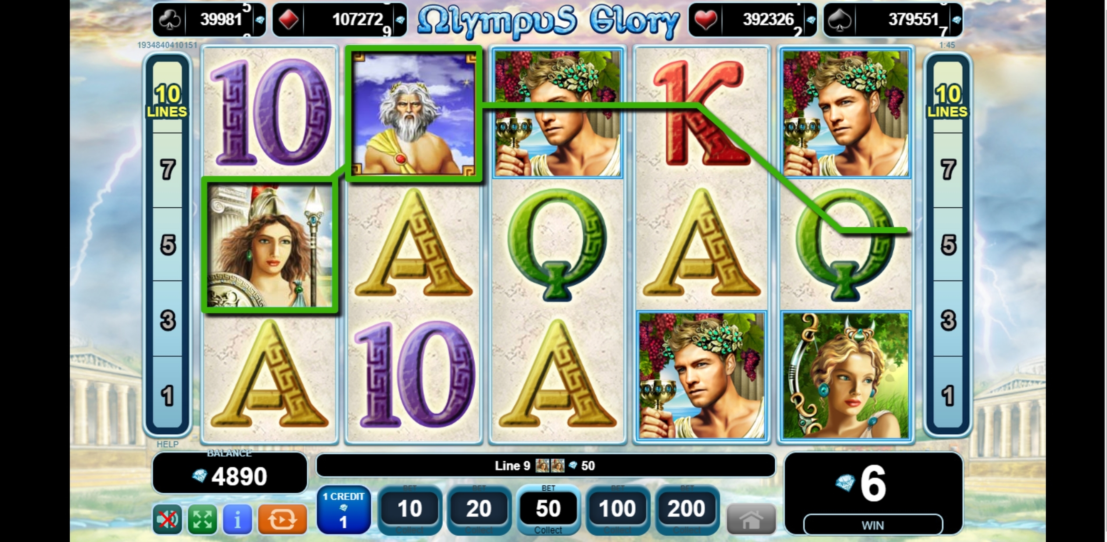 Win Money in Olympus Glory Free Slot Game by EGT