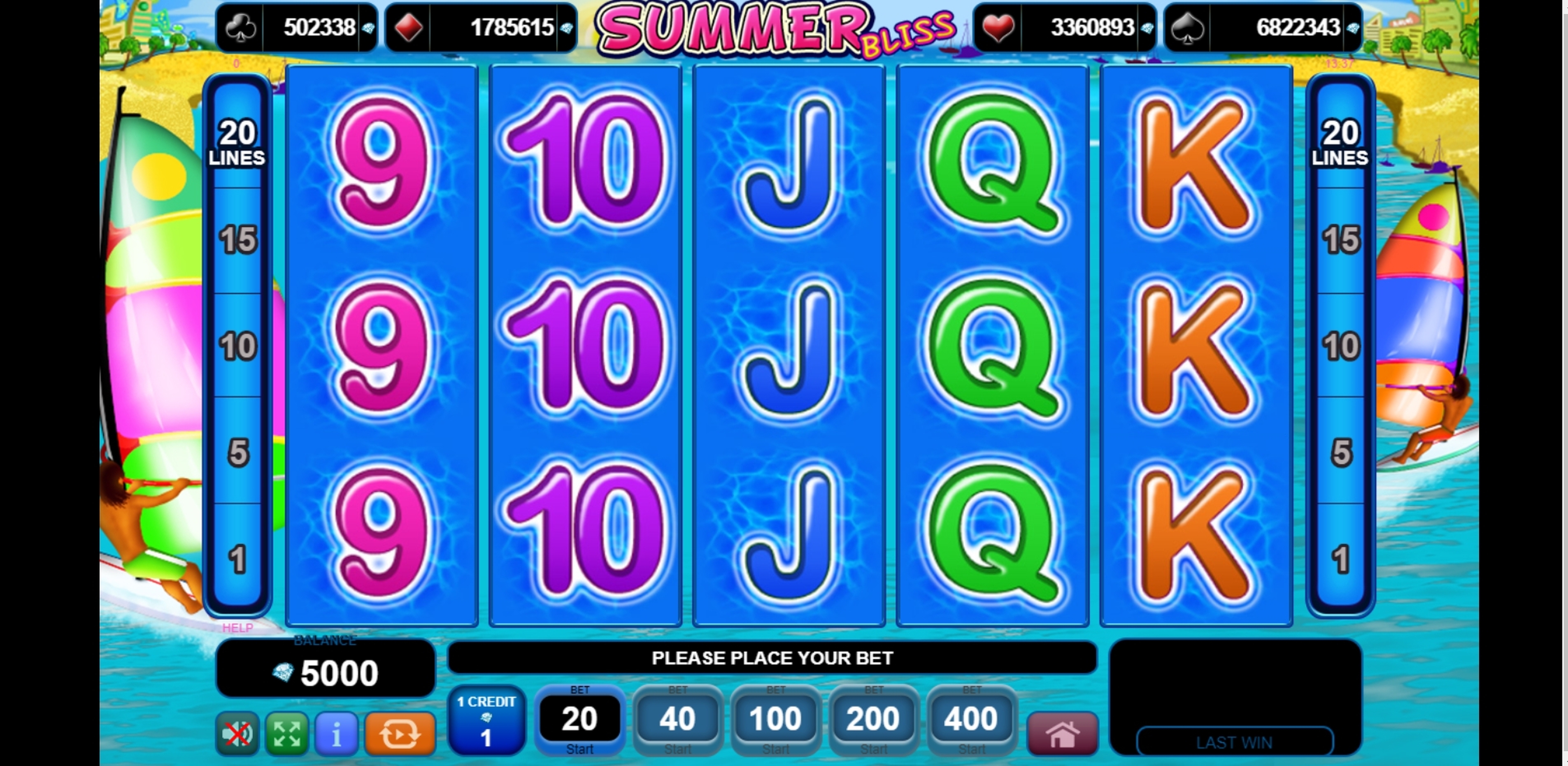 Reels in Summer Bliss Slot Game by EGT