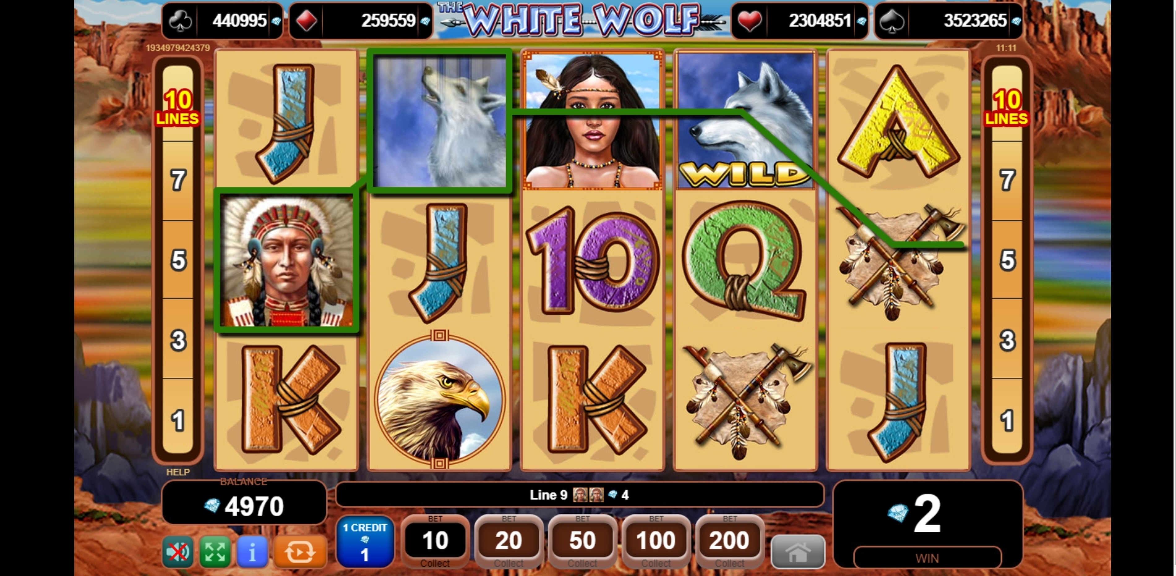 Win Money in The White Wolf Free Slot Game by EGT