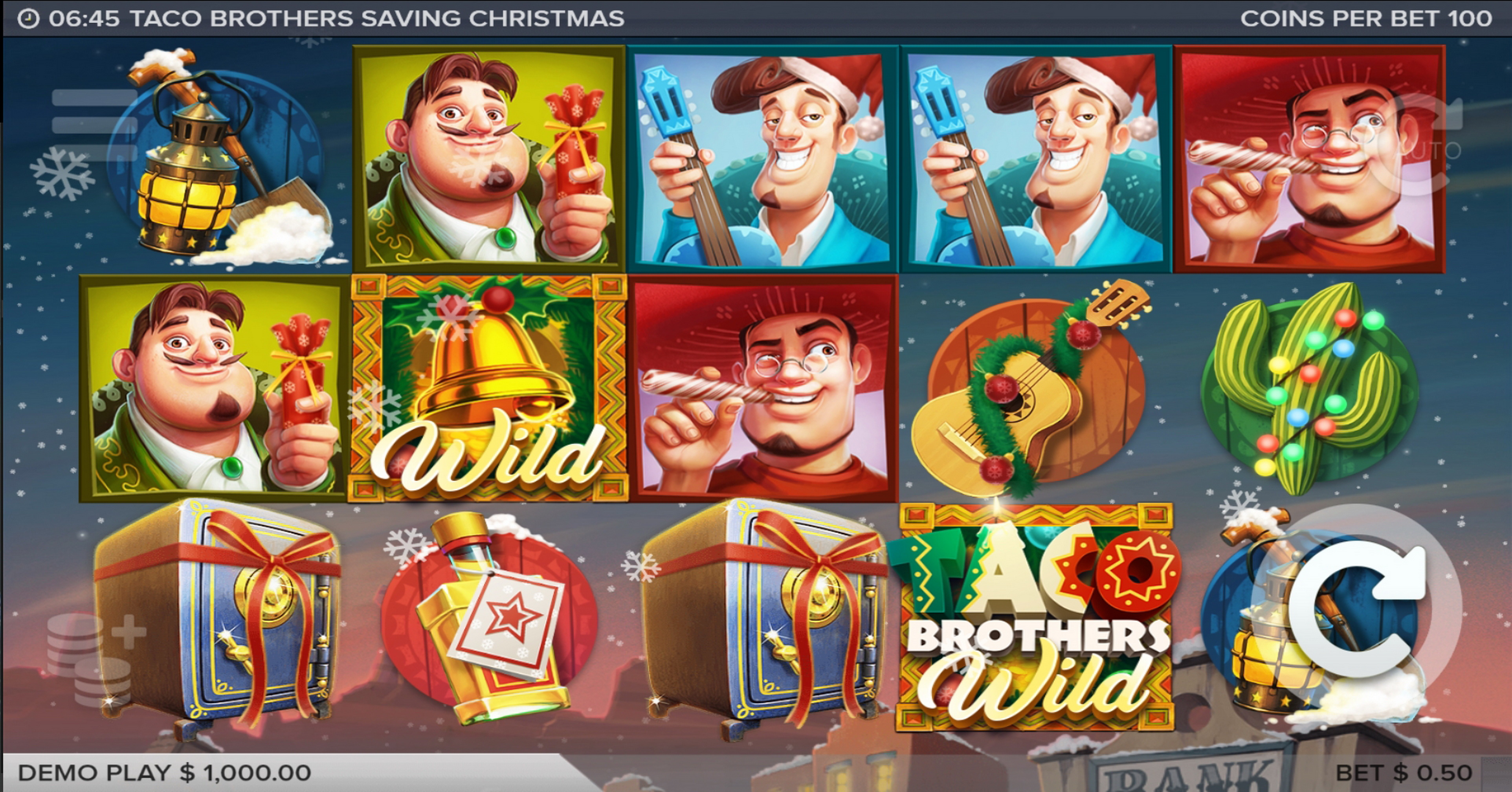 Reels in Taco Brothers Saving Christmas Slot Game by ELK Studios