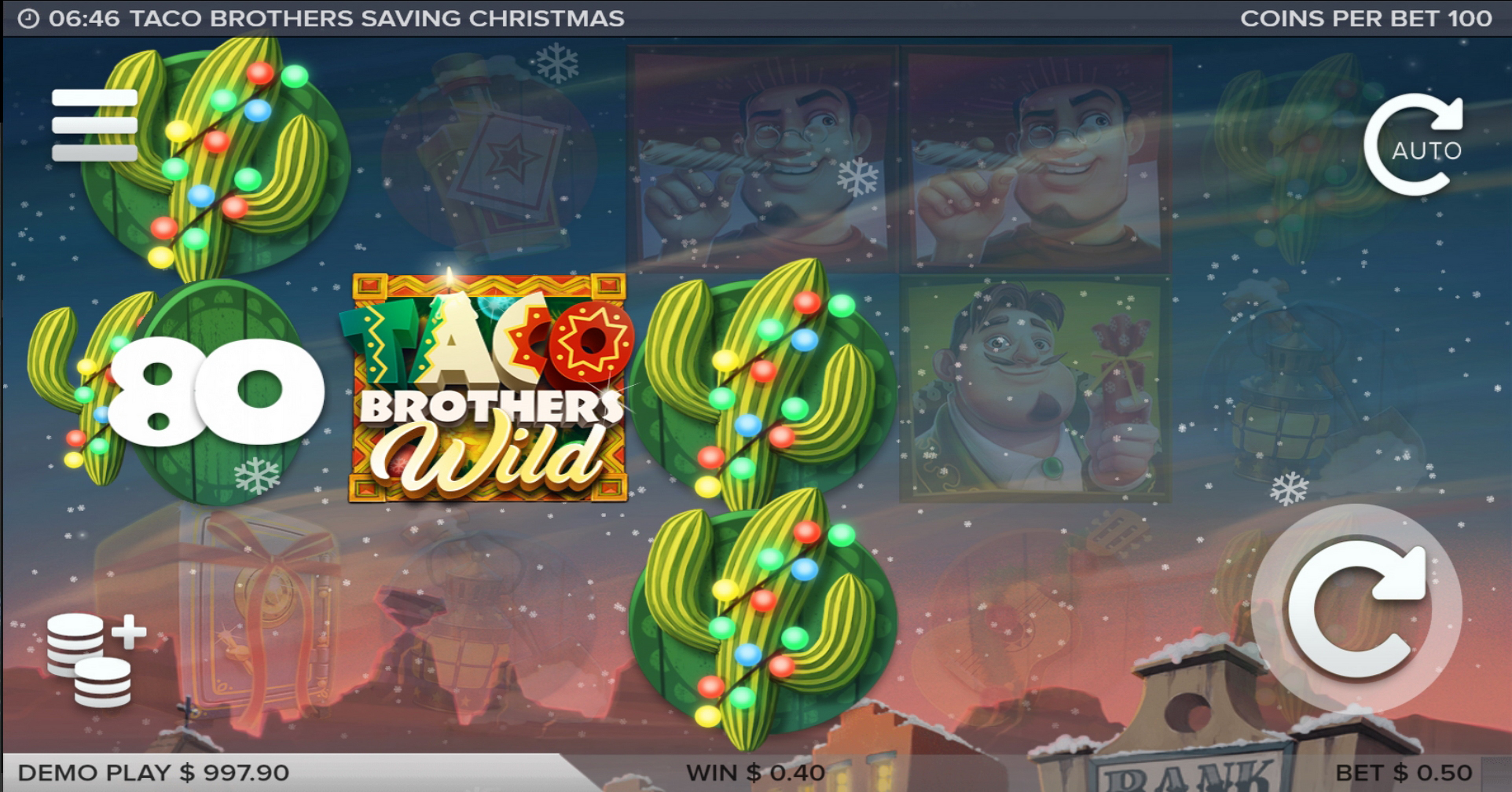 Win Money in Taco Brothers Saving Christmas Free Slot Game by ELK Studios