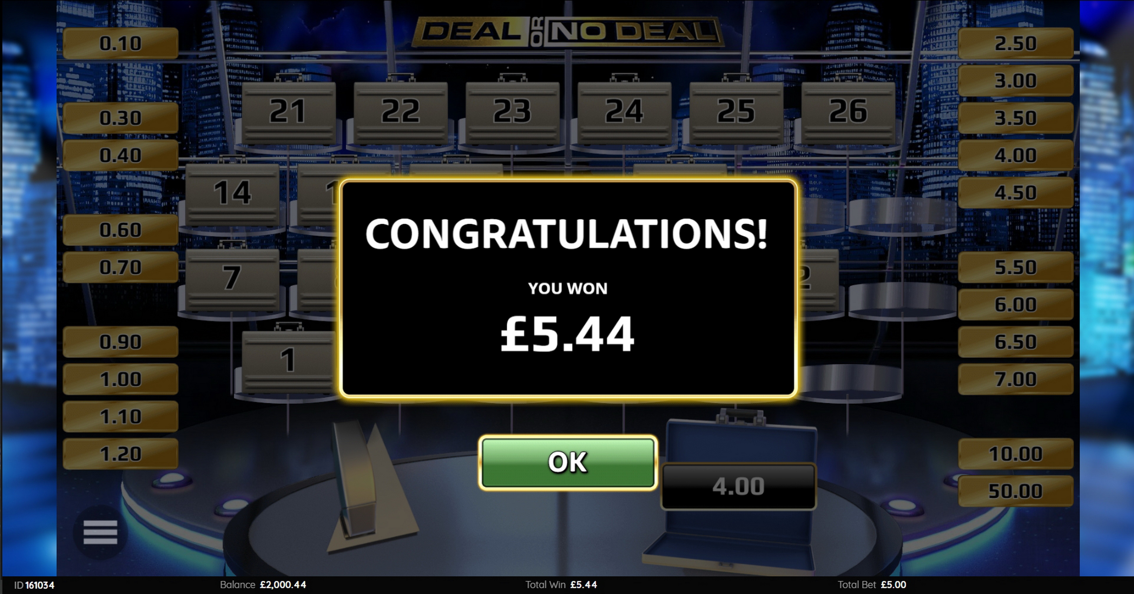 Win Money in Deal or No Deal International Free Slot Game by Endemol Games