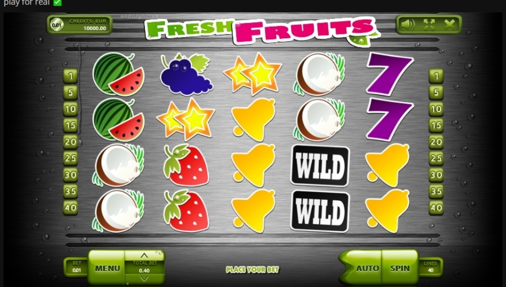Reels in Fresh Fruits Slot Game by Endorphina