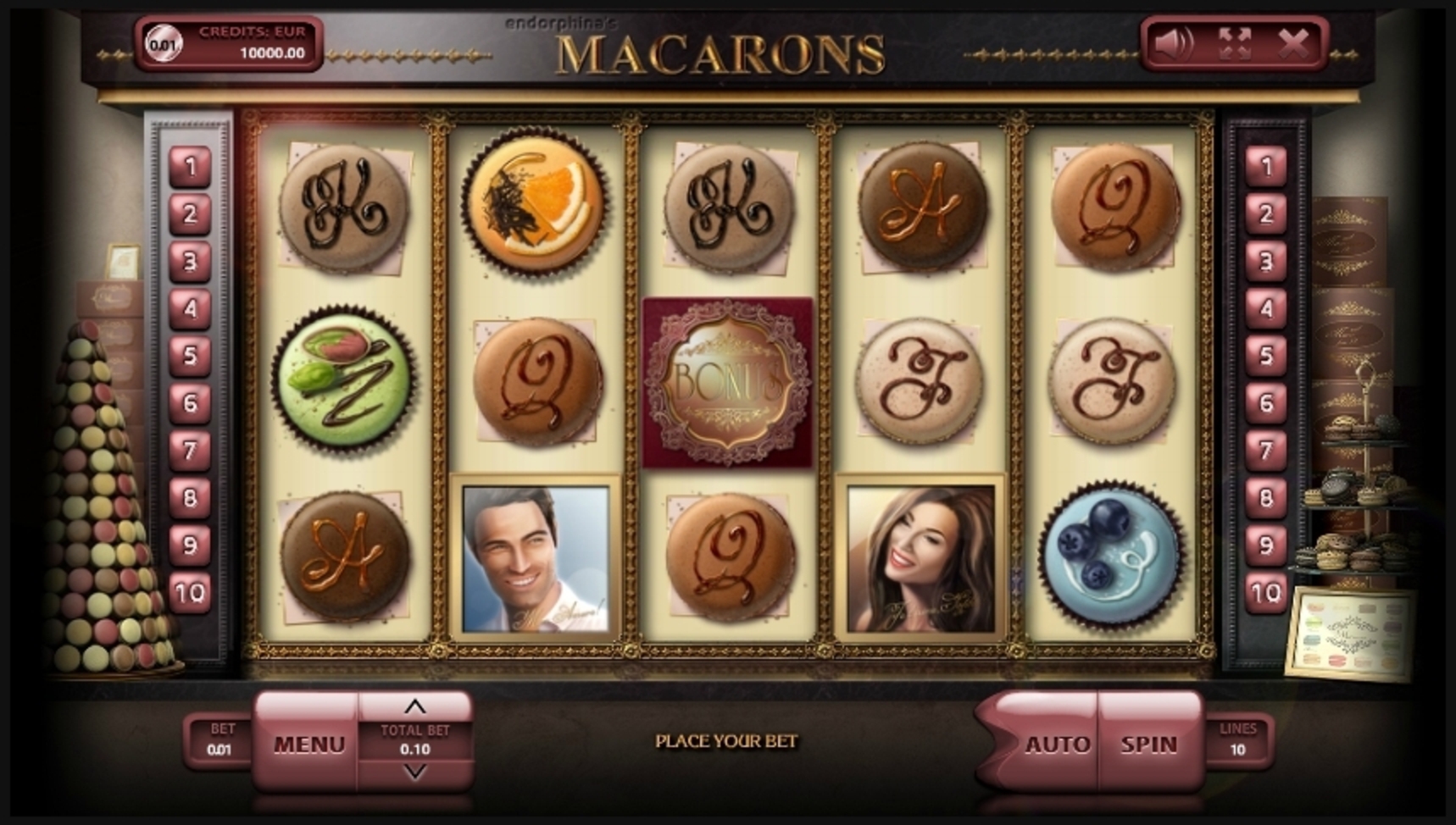 Reels in Macarons Slot Game by Endorphina