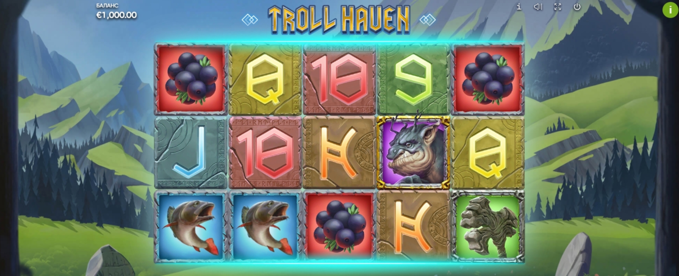 Reels in Troll Haven Slot Game by Endorphina