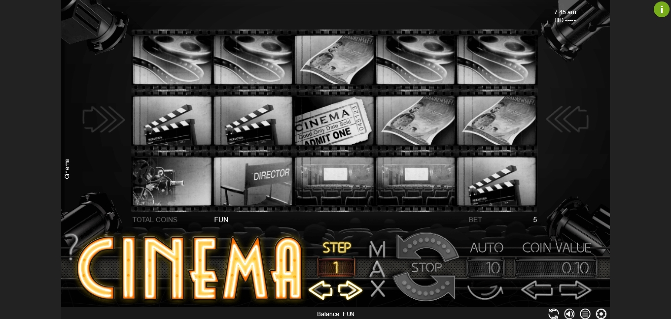 Reels in Cinema Slot Game by Espresso Games