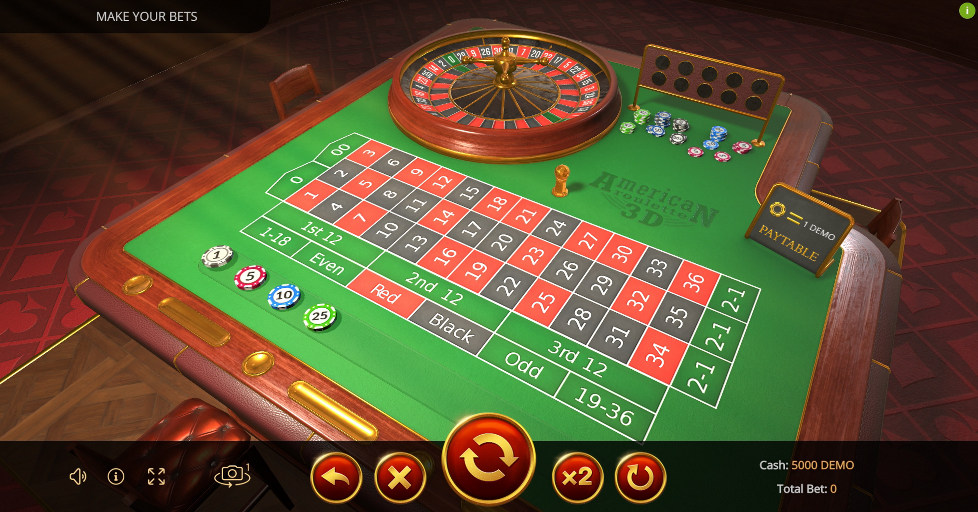 Reels in American Roulette 3D Slot Game by Evoplay Entertainment