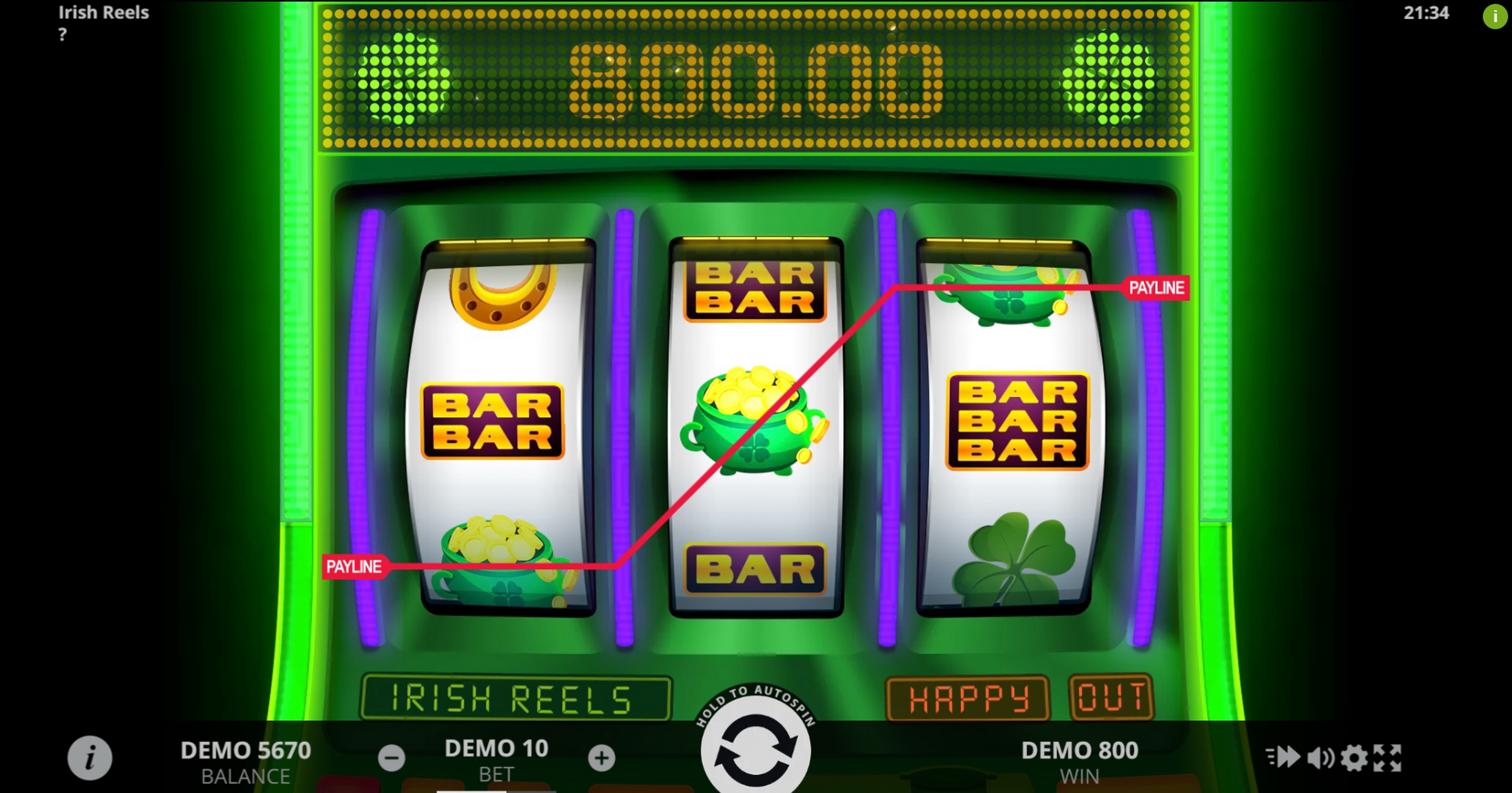 Win Money in Irish Reels Free Slot Game by Evoplay Entertainment